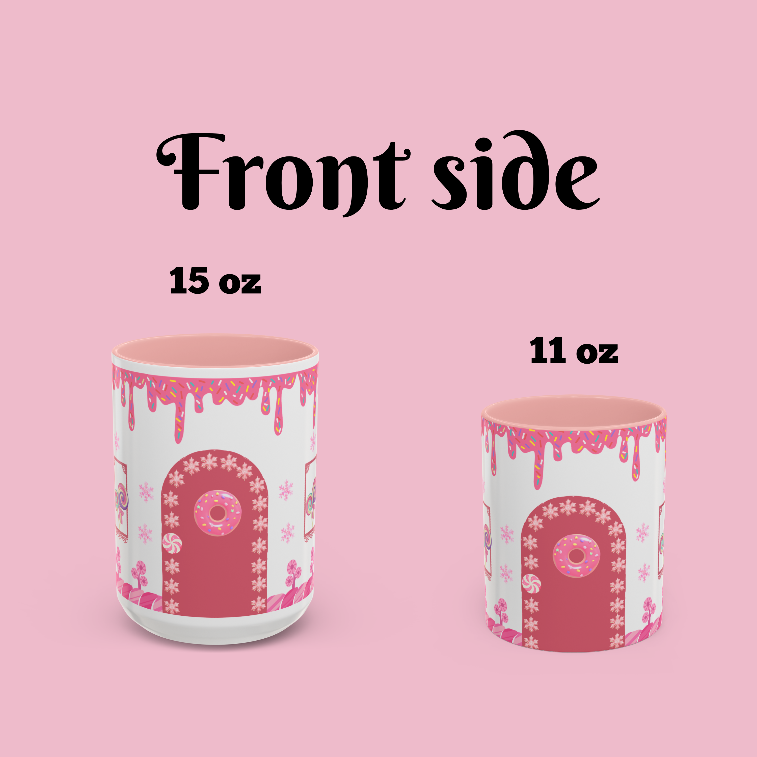 Pink Candy House Coffee Mug | Cute Holiday Wraparound Mug | Sweet Gift for Coffee Lovers product thumbnail image Pink Candy House Coffee Mug | Cute Holiday Wraparound Mug | Sweet Gift for Coffee Lovers product thumbnail image