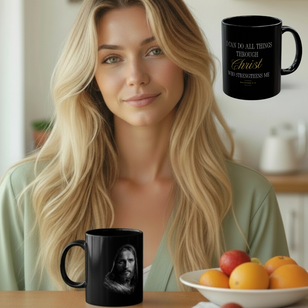 Christian Coffee Mug — "I Can Do All Things Through Christ" Inspirational Black Mug (11oz/15oz) product thumbnail image Christian Coffee Mug — "I Can Do All Things Through Christ" Inspirational Black Mug (11oz/15oz) product thumbnail image