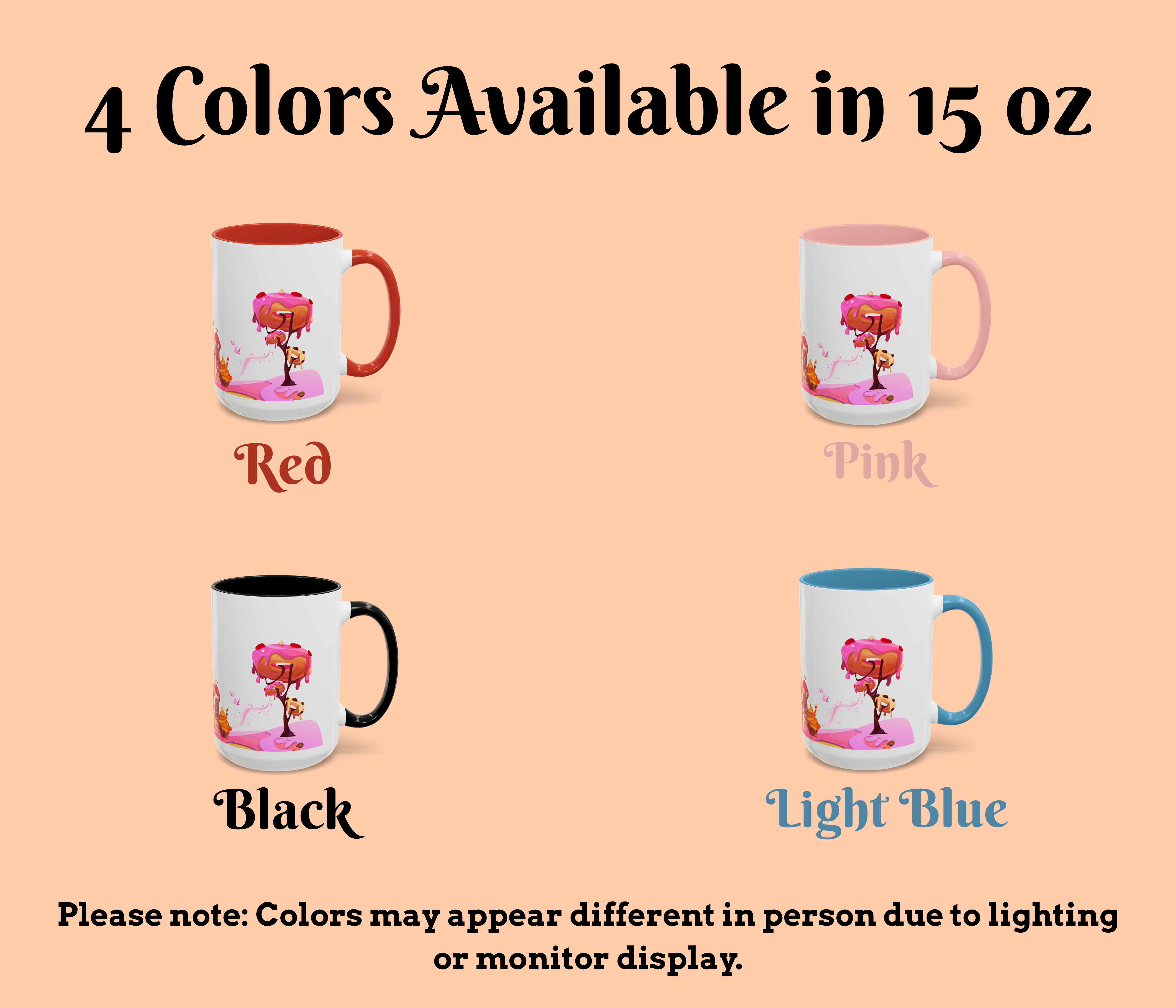 Sweet Treats Accent Coffee Mug - Colorful Dessert Design (11, 15oz) product thumbnail image