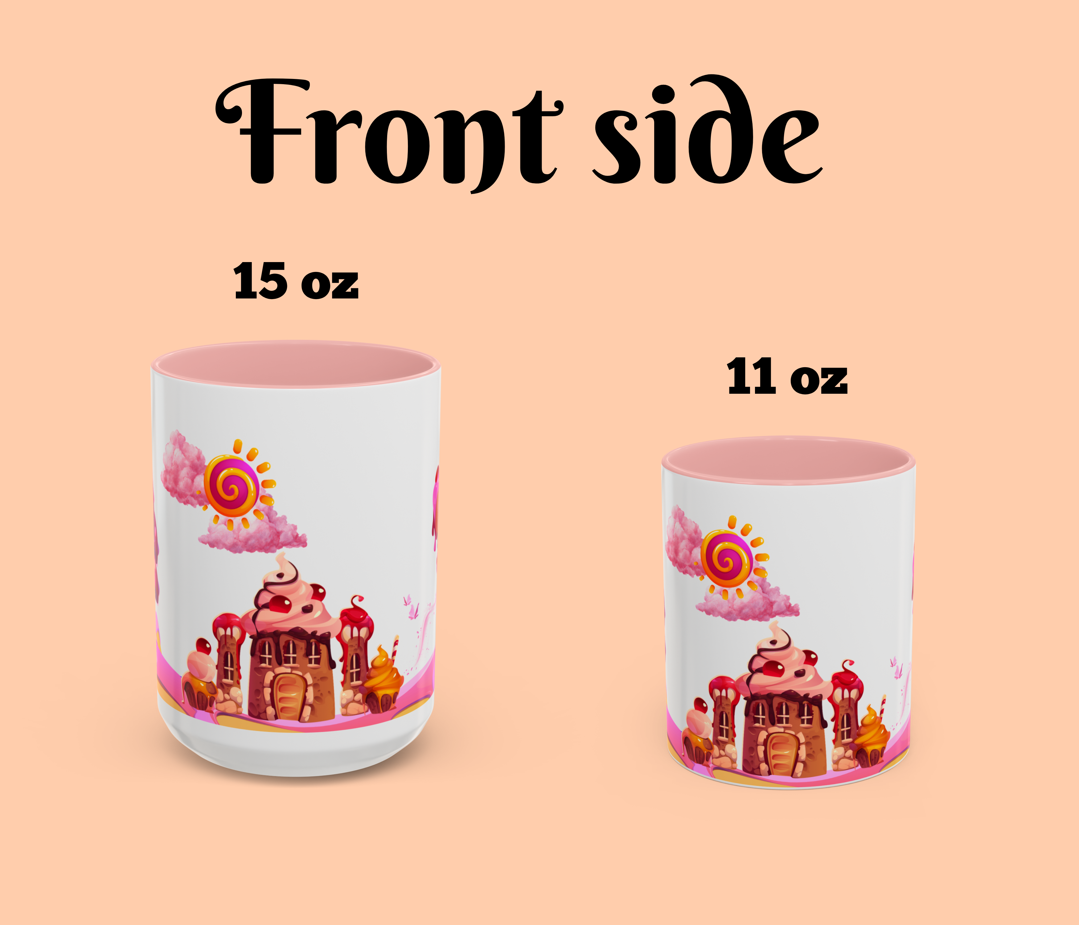 Sweet Treats Accent Coffee Mug - Colorful Dessert Design (11, 15oz) product thumbnail image