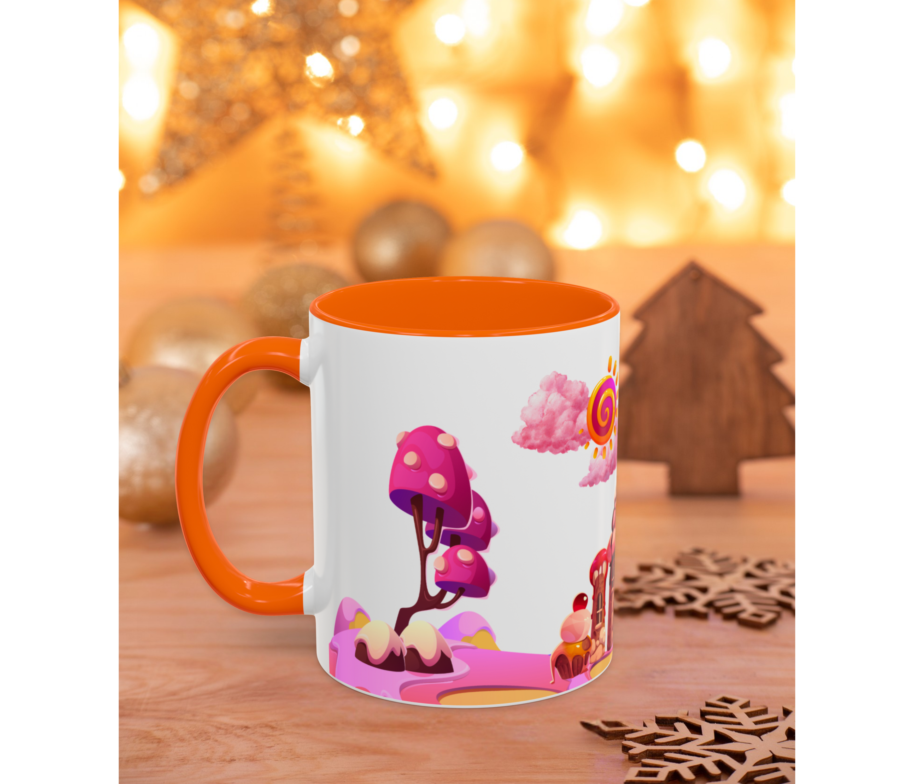 Sweet Treats Accent Coffee Mug - Colorful Dessert Design (11, 15oz) product thumbnail image