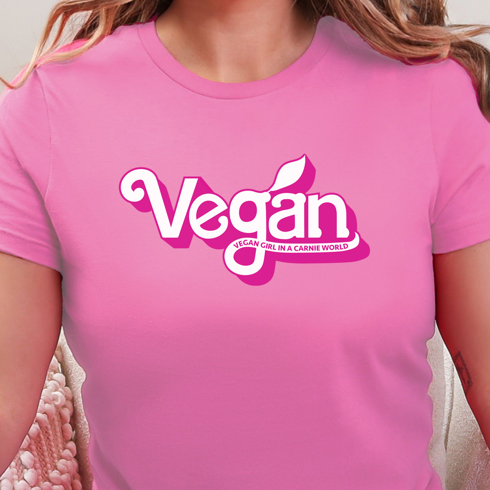 Vegan Girl In A Carnie World Graphic Tee product thumbnail image Vegan Girl In A Carnie World Graphic Tee product thumbnail image