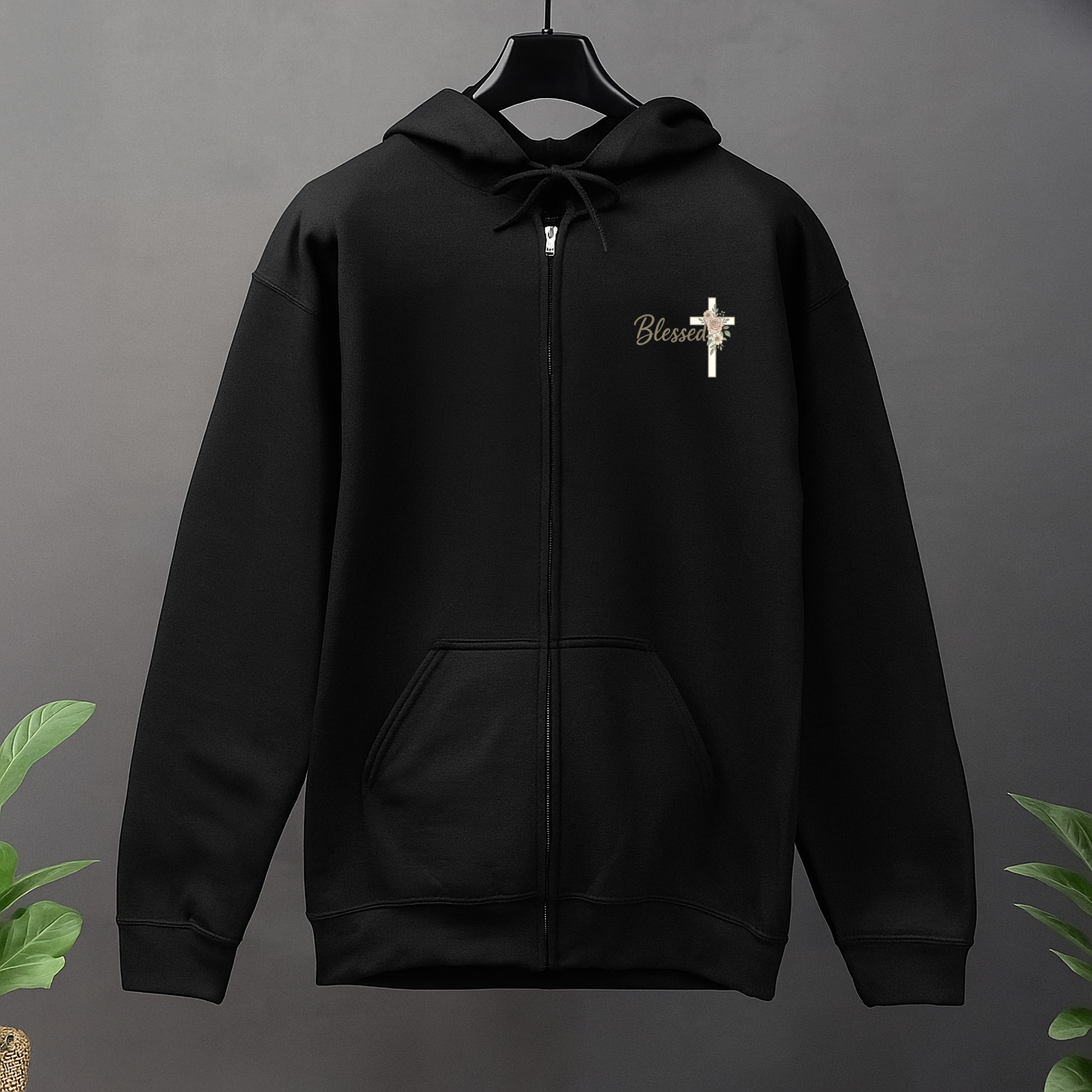 Faith-Inspired Zip-Up Hoodie | Unisex Clothing for Spiritual Journeys, Casual Wear, Gift for Believers, Religious Symbolism, Cozy Layering product thumbnail image Faith-Inspired Zip-Up Hoodie | Unisex Clothing for Spiritual Journeys, Casual Wear, Gift for Believers, Religious Symbolism, Cozy Layering product thumbnail image