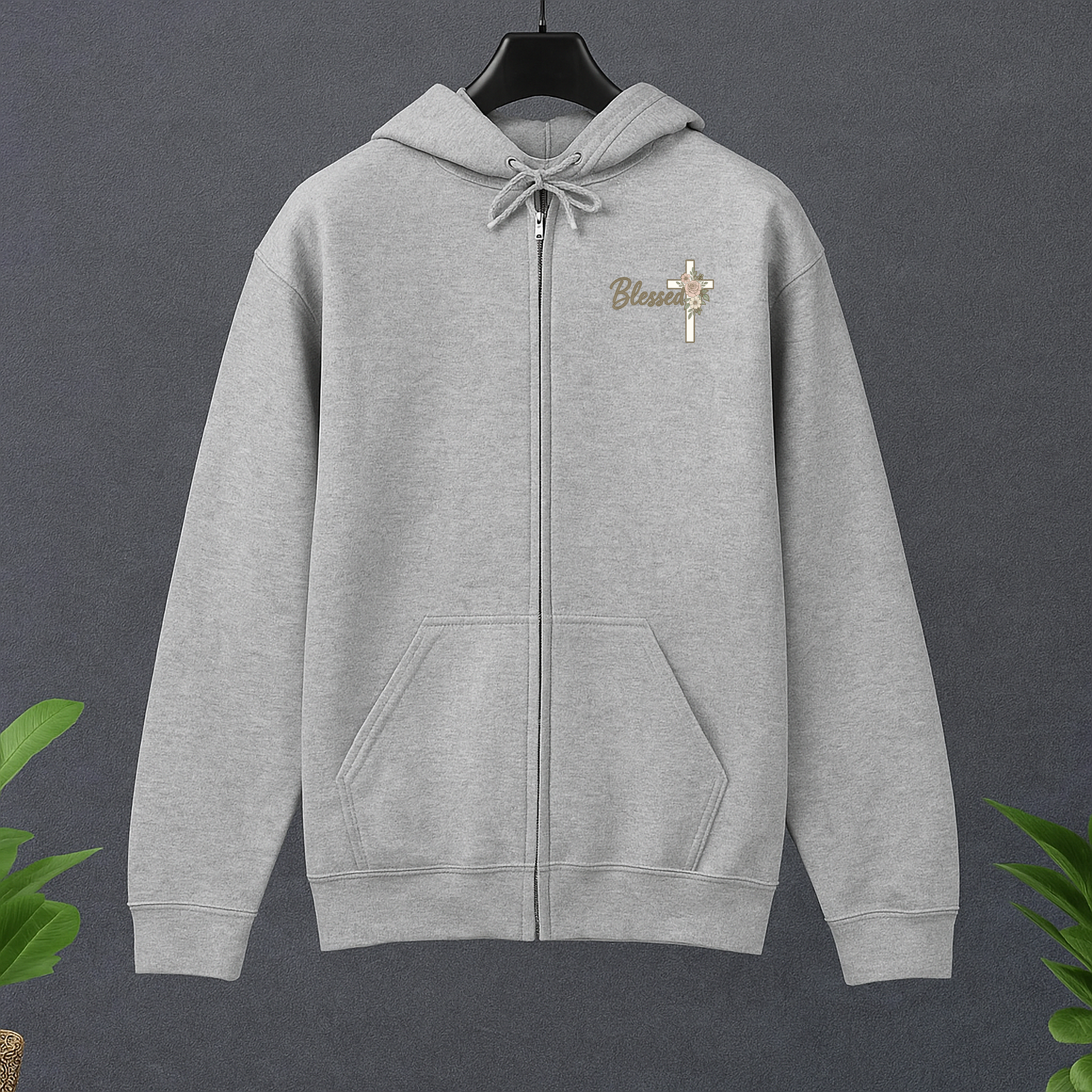 Faith-Inspired Zip-Up Hoodie | Unisex Clothing for Spiritual Journeys, Casual Wear, Gift for Believers, Religious Symbolism, Cozy Layering product thumbnail image Faith-Inspired Zip-Up Hoodie | Unisex Clothing for Spiritual Journeys, Casual Wear, Gift for Believers, Religious Symbolism, Cozy Layering product thumbnail image
