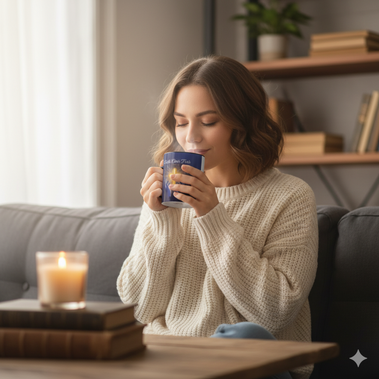 Faith Over Fear Coffee Mug — Inspirational Christian Cross Mug (2 Timothy 1:7) product thumbnail image Faith Over Fear Coffee Mug — Inspirational Christian Cross Mug (2 Timothy 1:7) product thumbnail image