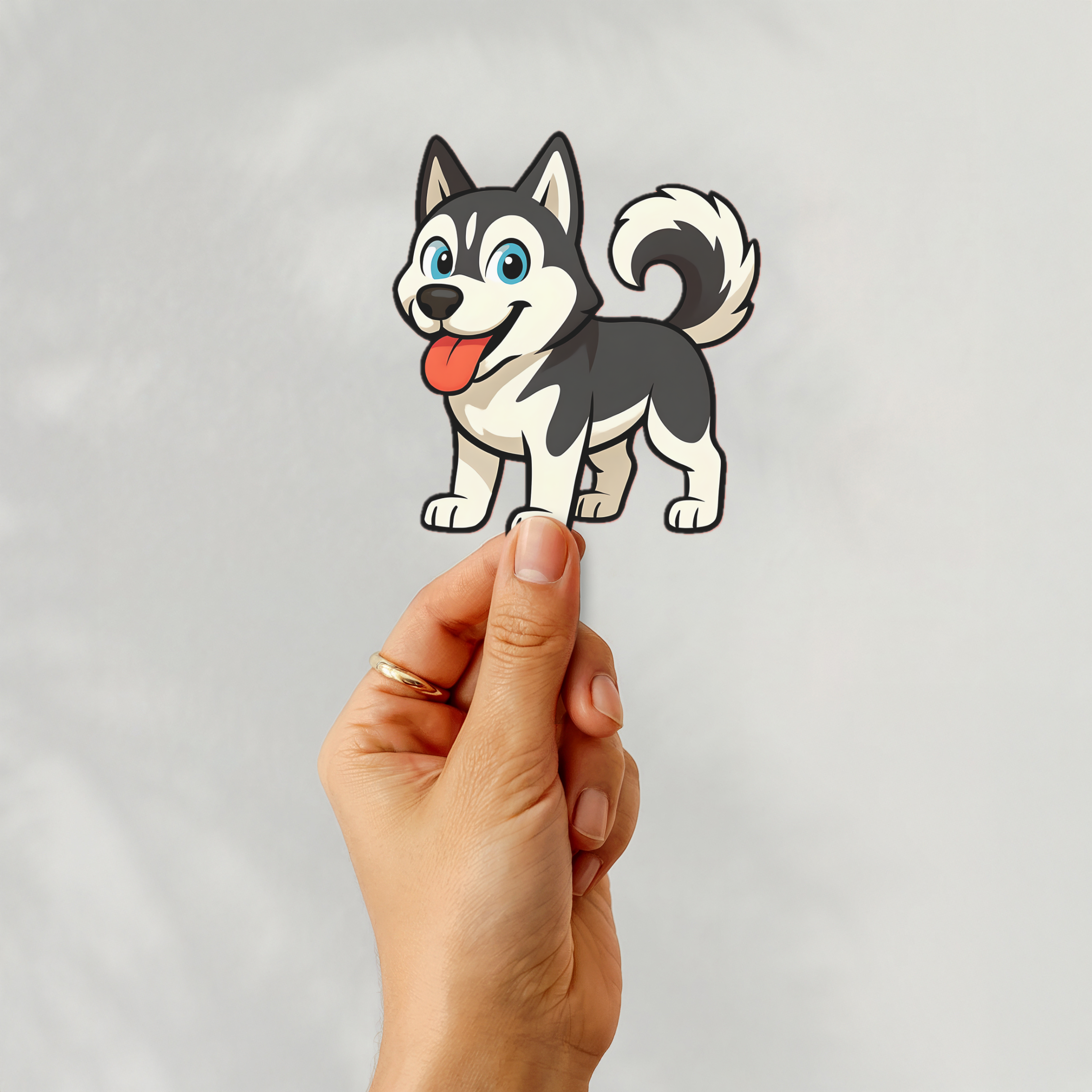 Cute Husky Cartoon Sticker product thumbnail image Cute Husky Cartoon Sticker product thumbnail image