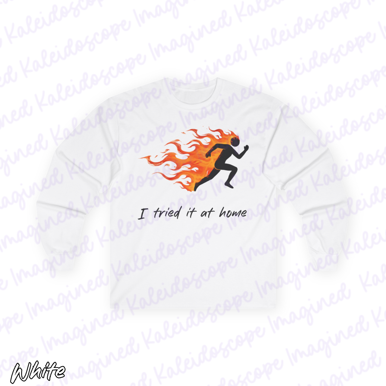 Funny Stick Man on Fire Long Sleeve Tee - 'I tried it at home' product thumbnail image Funny Stick Man on Fire Long Sleeve Tee - 'I tried it at home' product thumbnail image