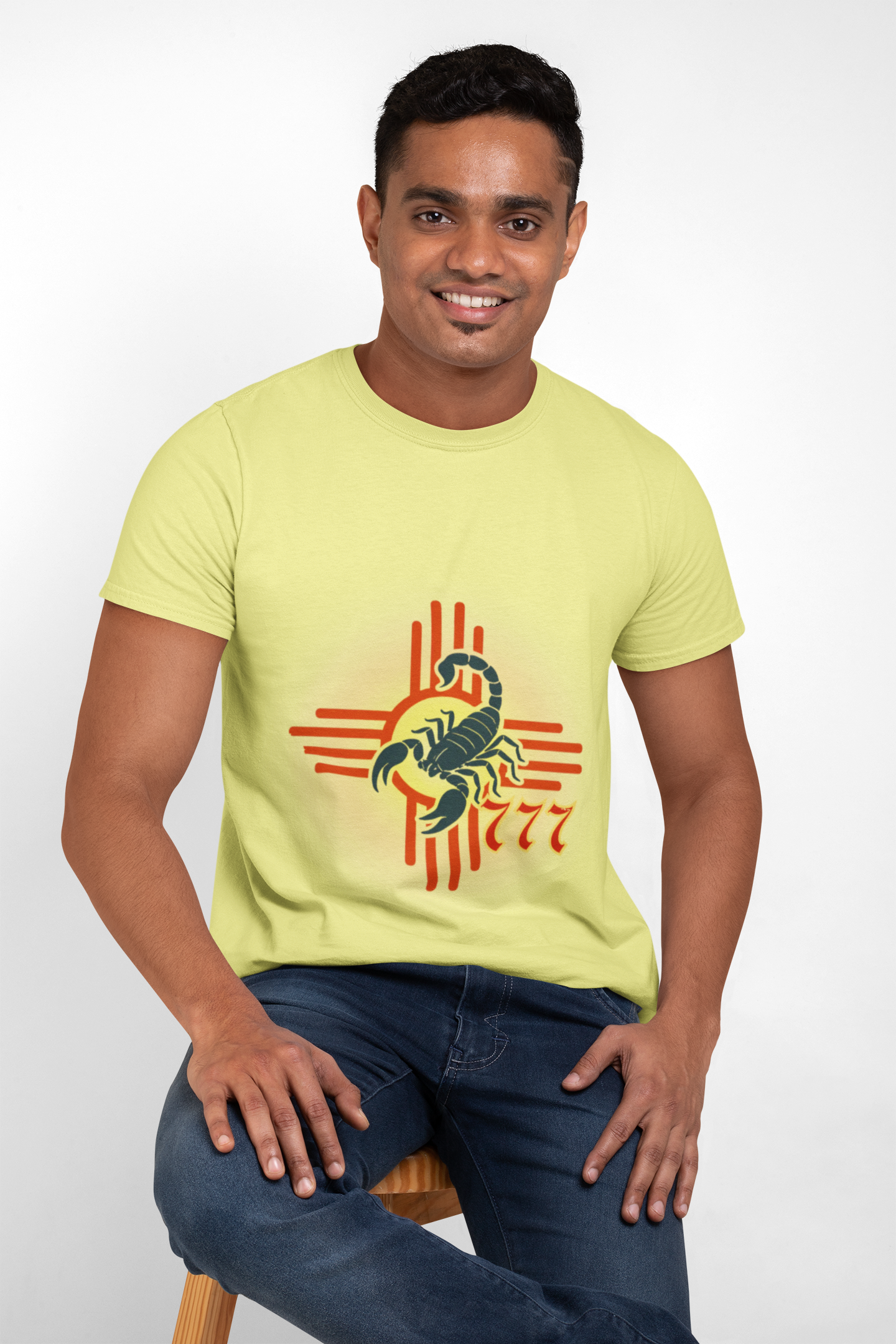 SAMPLE DESIGN~Warning: Scorpion Energy Unleashed – The Scorpio777 T-Shirt That Bites Back - Scorpion Zia Tee product thumbnail image