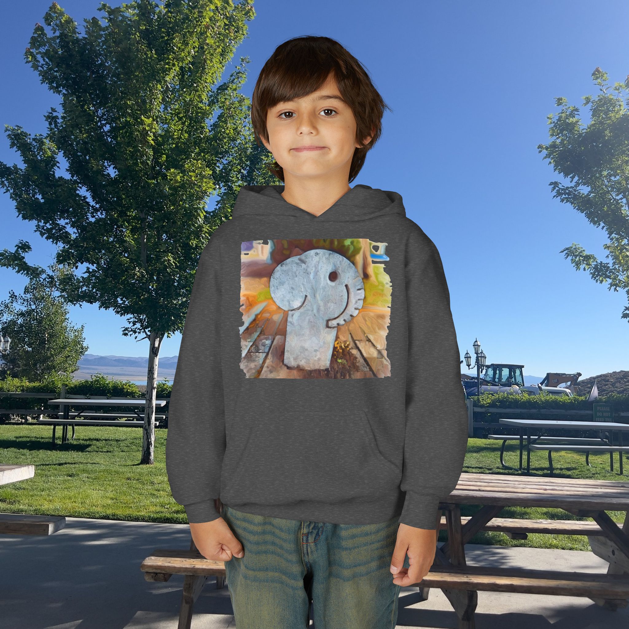 Park Elephant Kids Hoodie (best for European shipping)