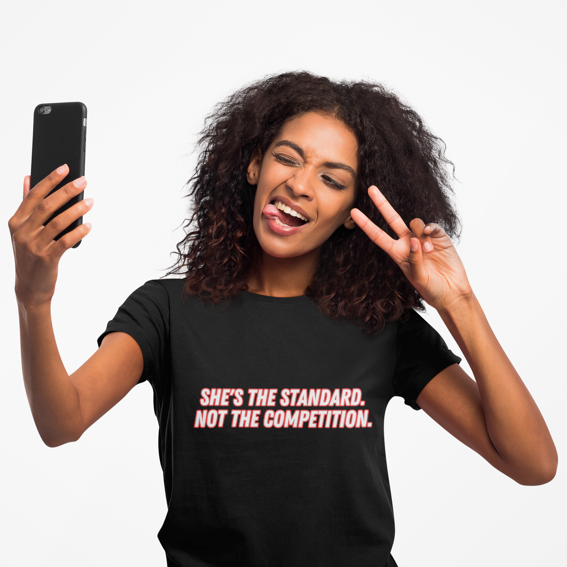 Empowering Message T-Shirt for Women - 'She's the Standard' Empowering Message T-Shirt for Women - 'She's the Standard'