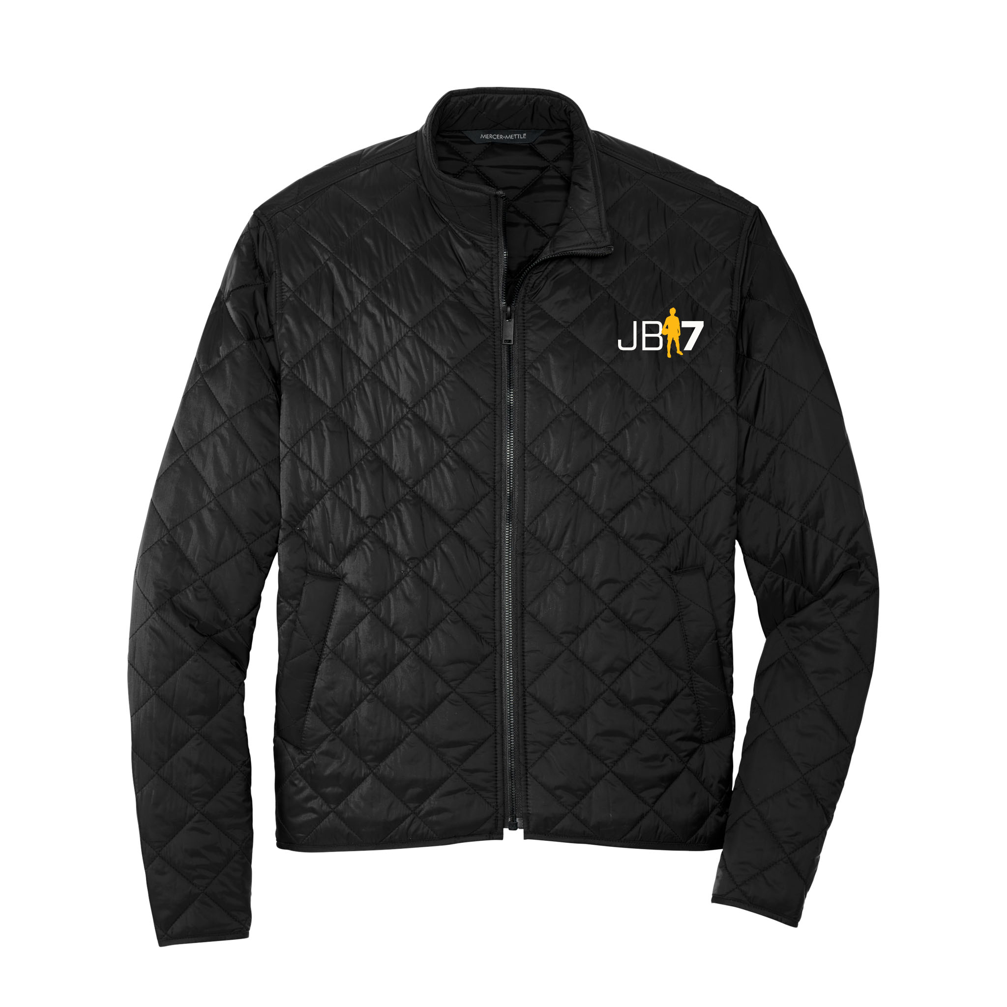 Embroidered Quilted Full-Zip Jacket — Minimal Square Logo Chest product thumbnail image Embroidered Quilted Full-Zip Jacket — Minimal Square Logo Chest product thumbnail image