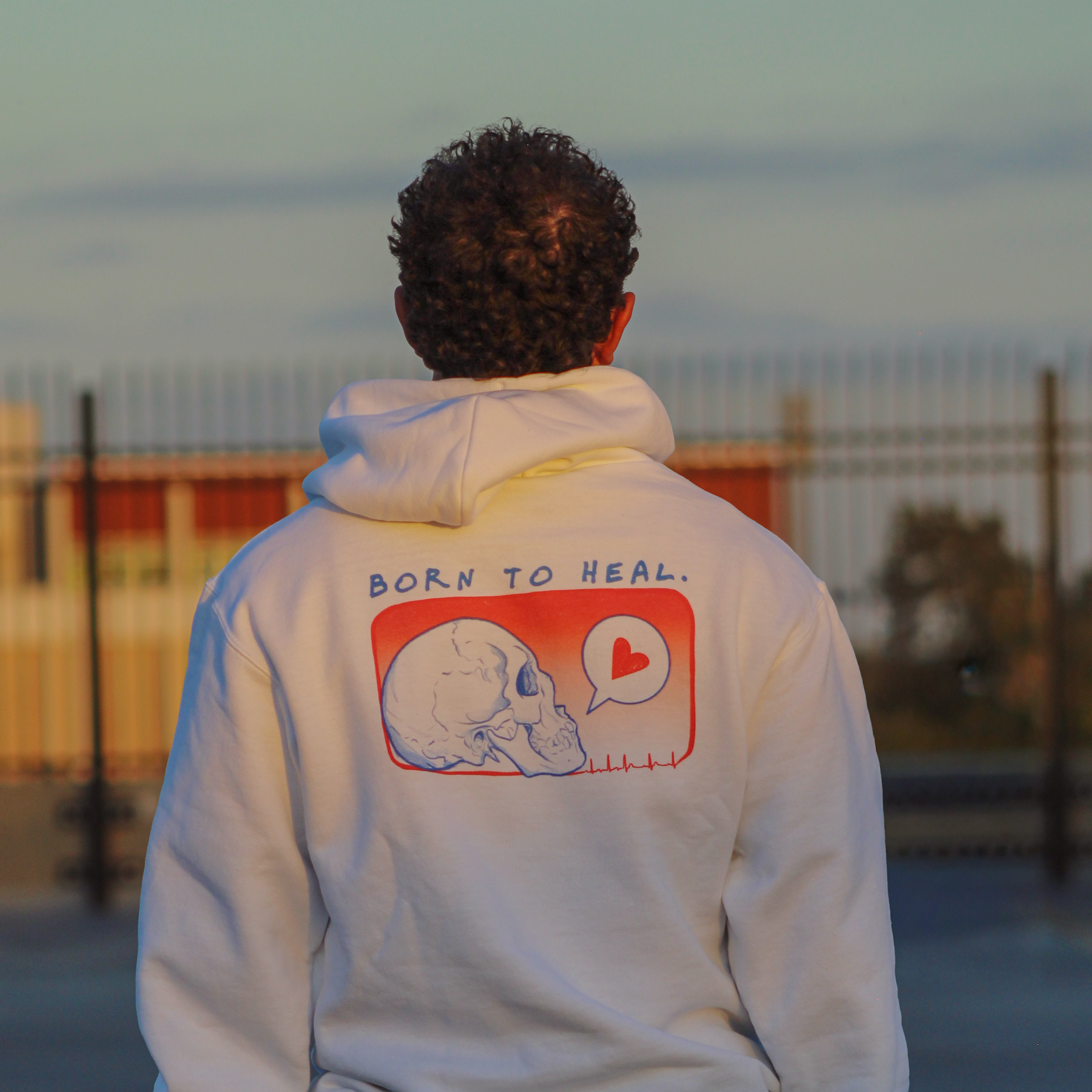 MEΔ Skull &amp; Heart Hoodie product thumbnail image