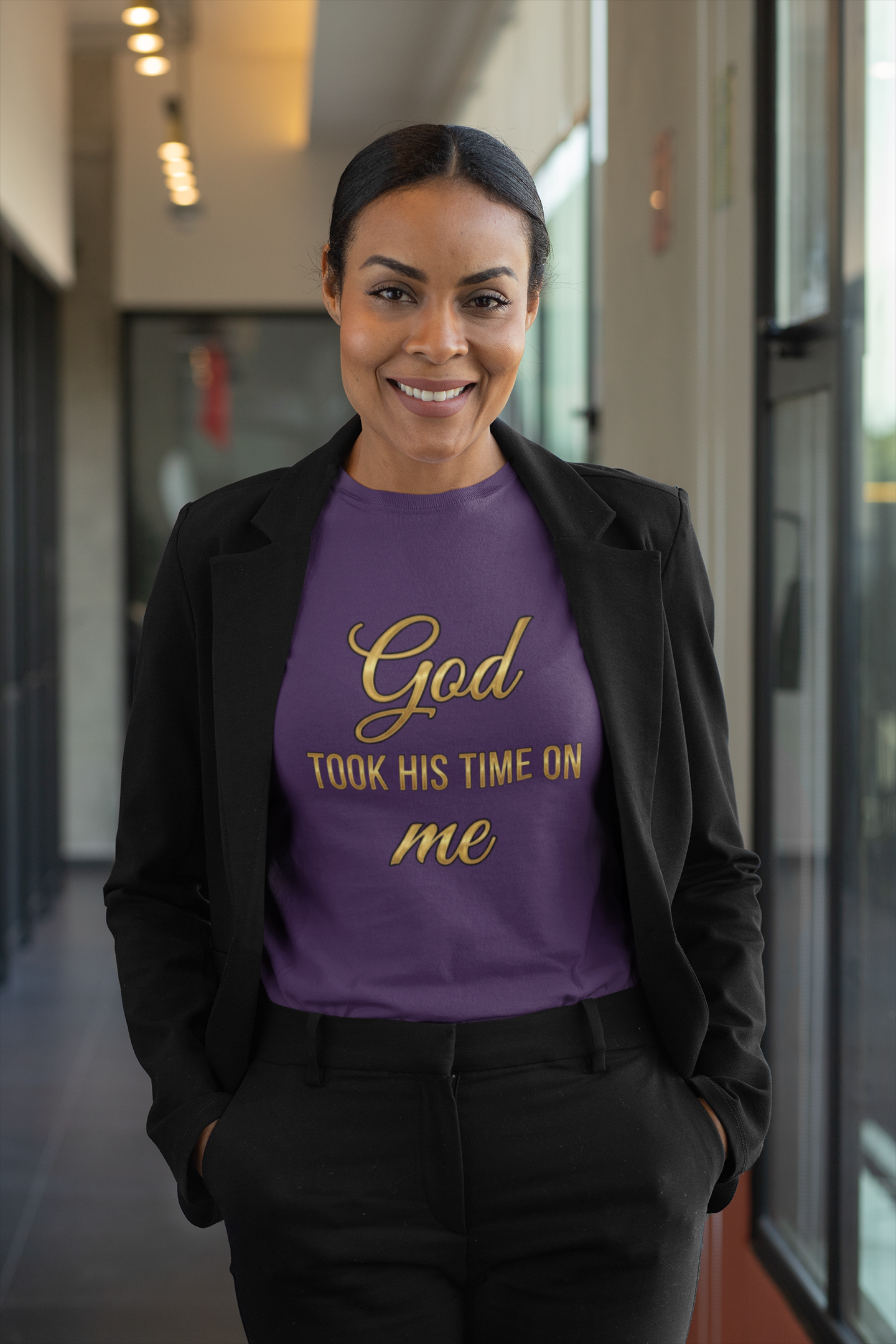 Empowering God Took His Time on Me T-Shirt product thumbnail image