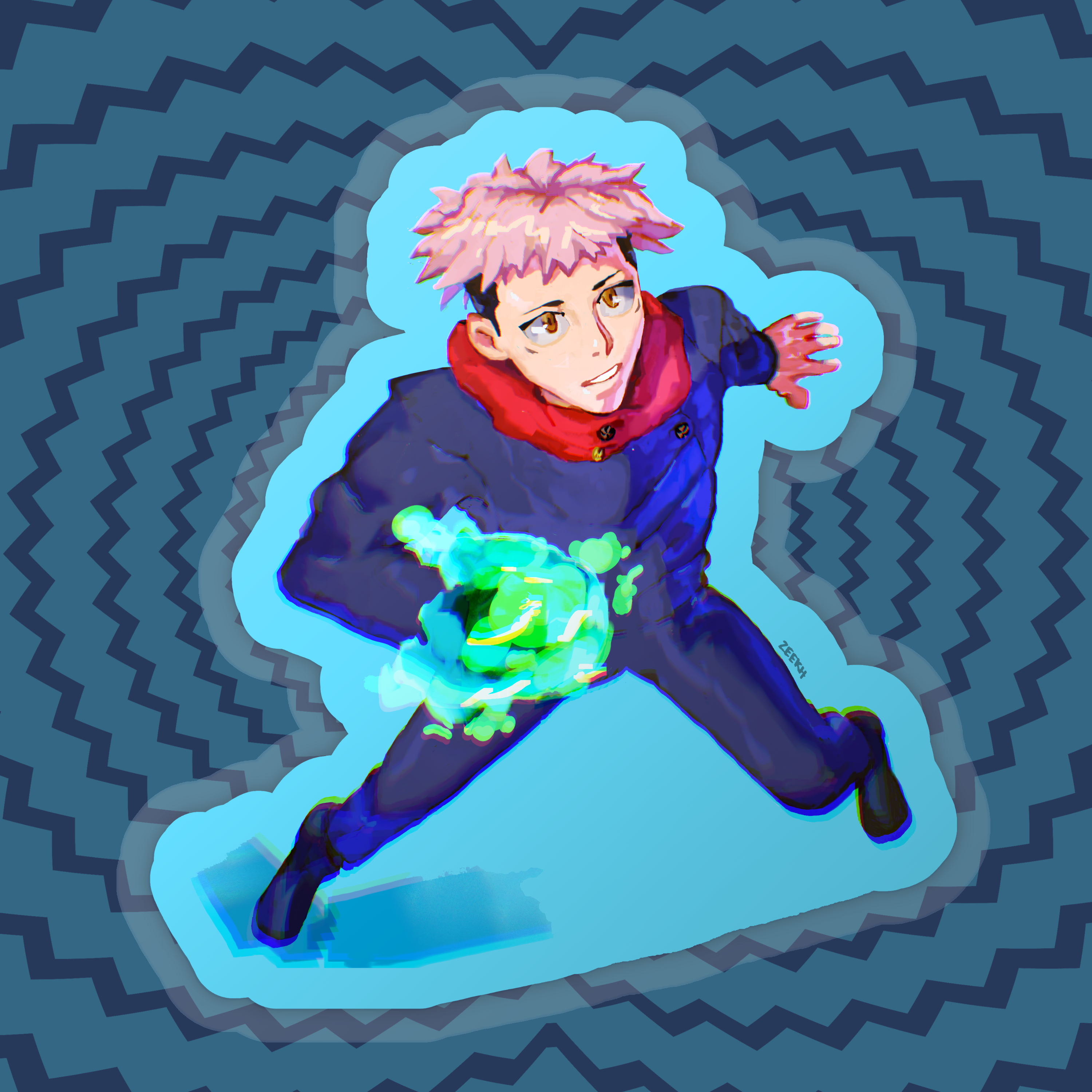 Yuji Itadori Jujustu Kaisen Sticker Yuji Itadori Jujustu Kaisen Sticker