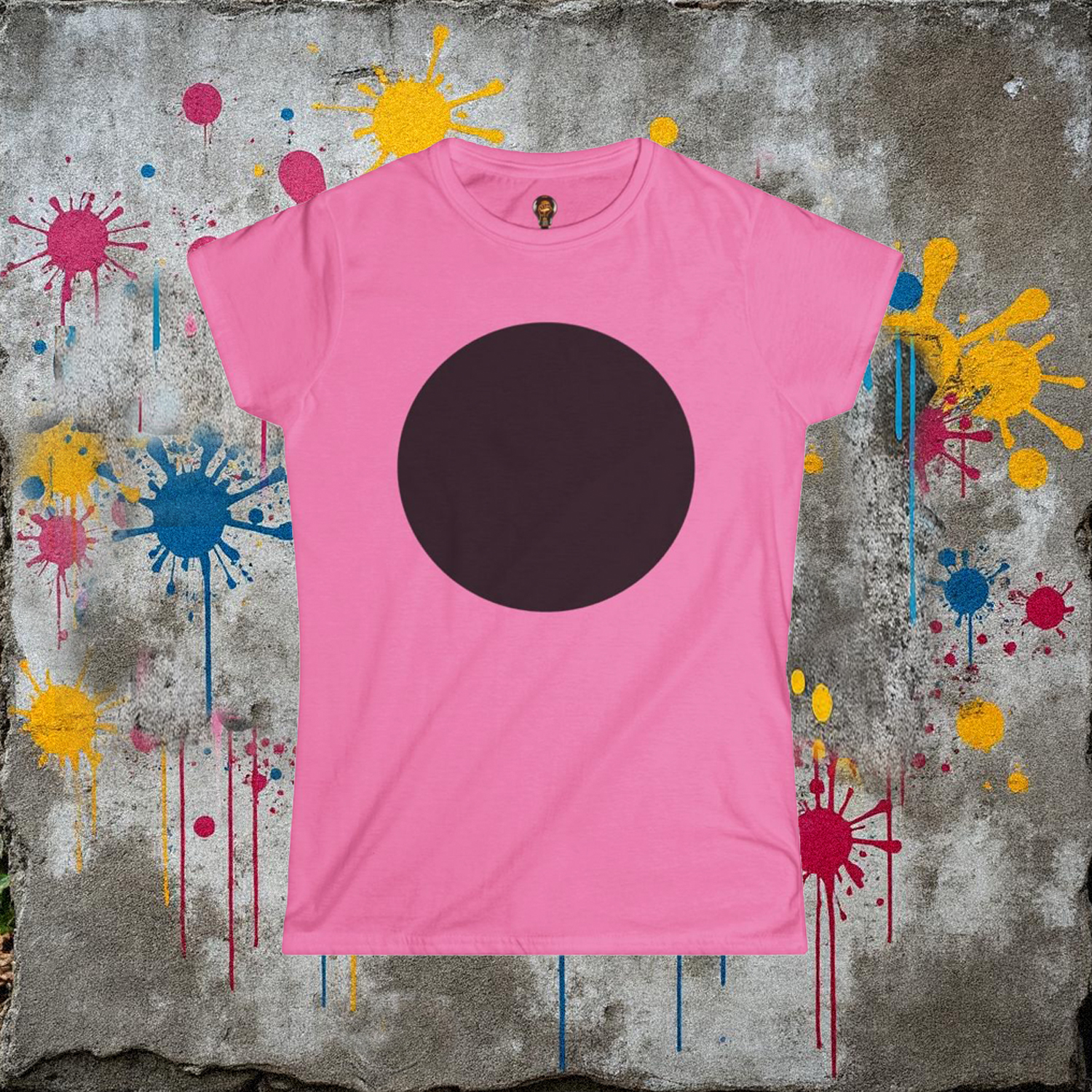 Punctuated Women's Tee — Minimal Black Circle Graphic Punctuated Women's Tee — Minimal Black Circle Graphic