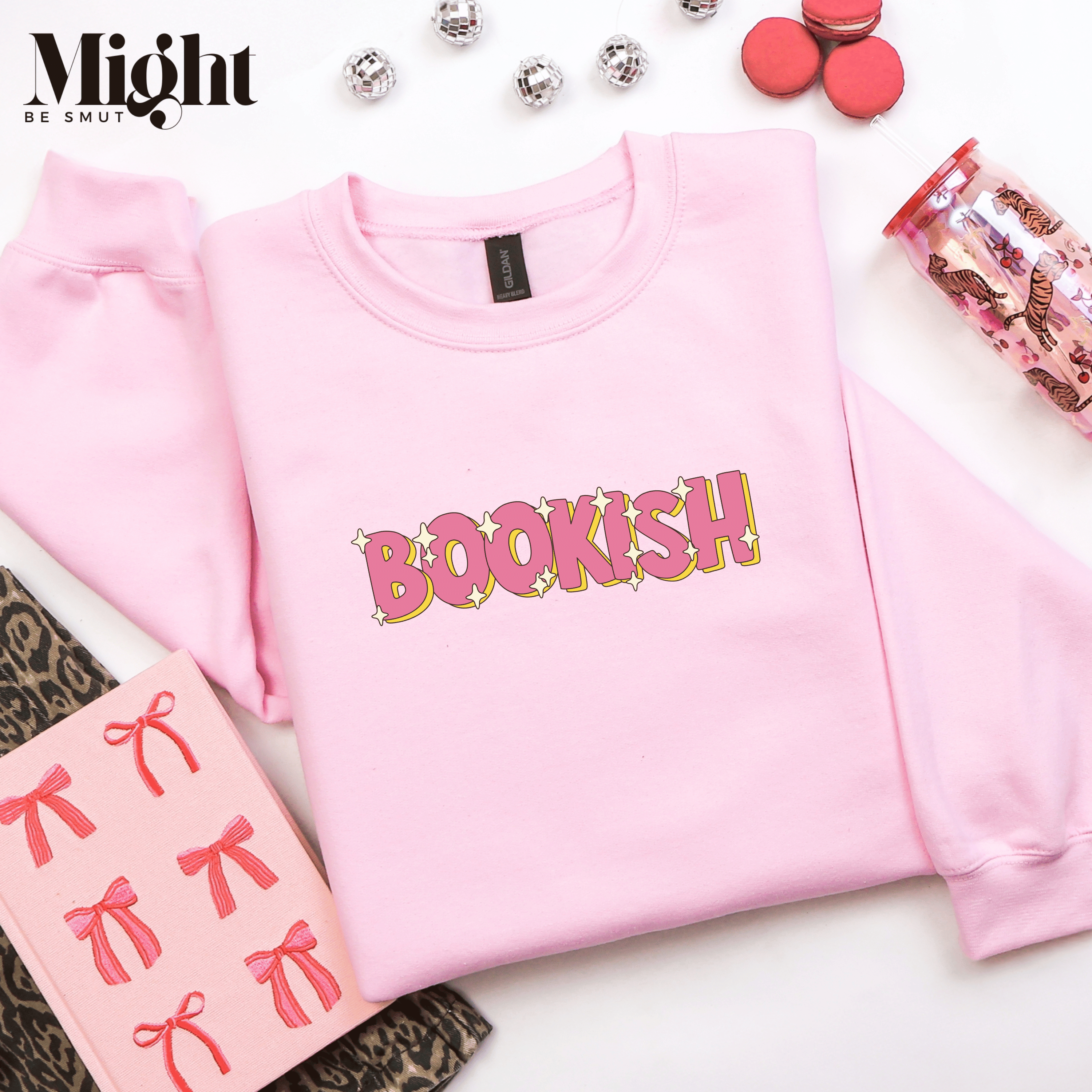 Bookish Retro Design Cozy Book Lover Apparel Crewneck Sweatshirt product thumbnail image