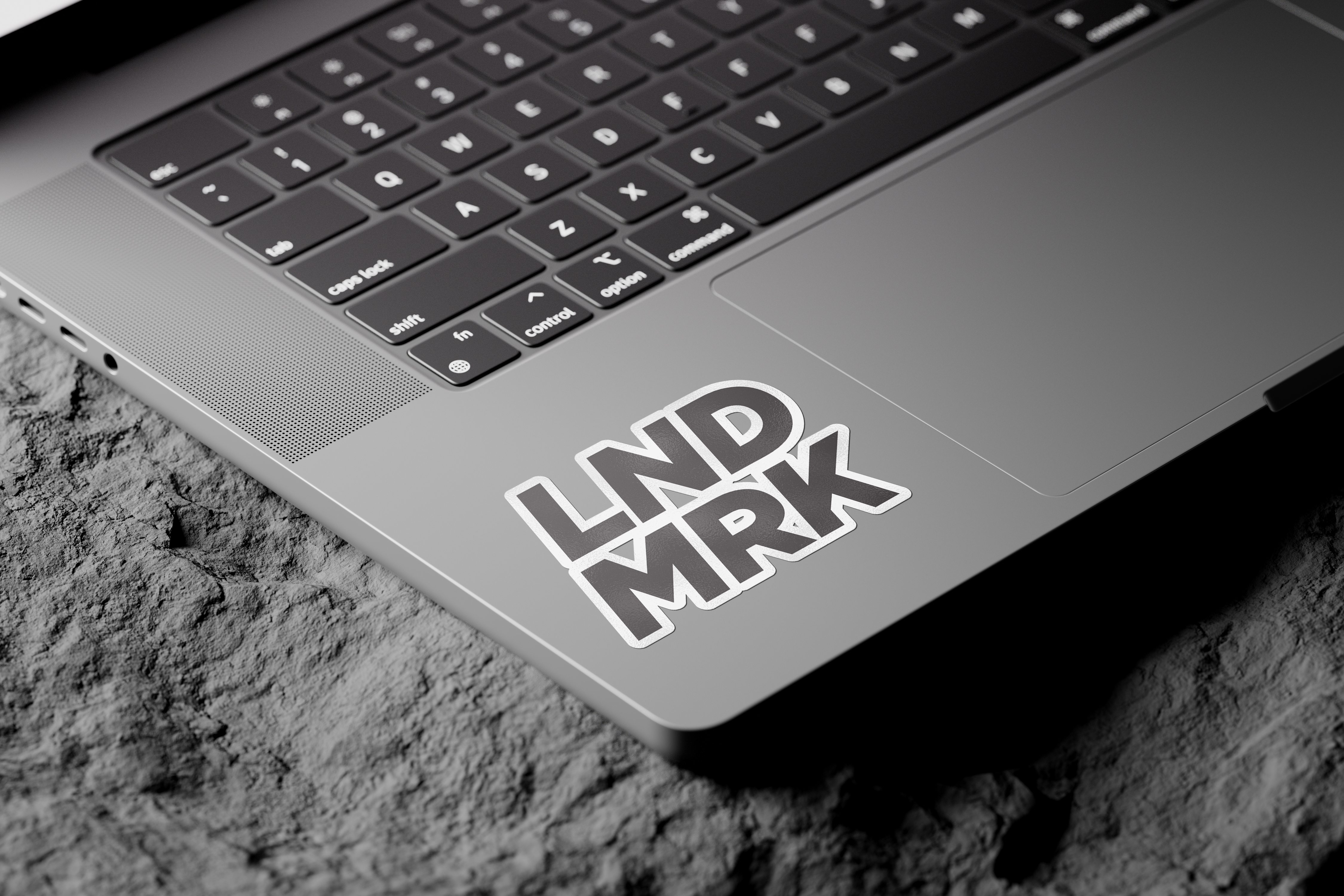 LNDMRK Bold Logo Sticker — Minimalist Black & White Kiss-Cut Decal product thumbnail image LNDMRK Bold Logo Sticker — Minimalist Black & White Kiss-Cut Decal product thumbnail image