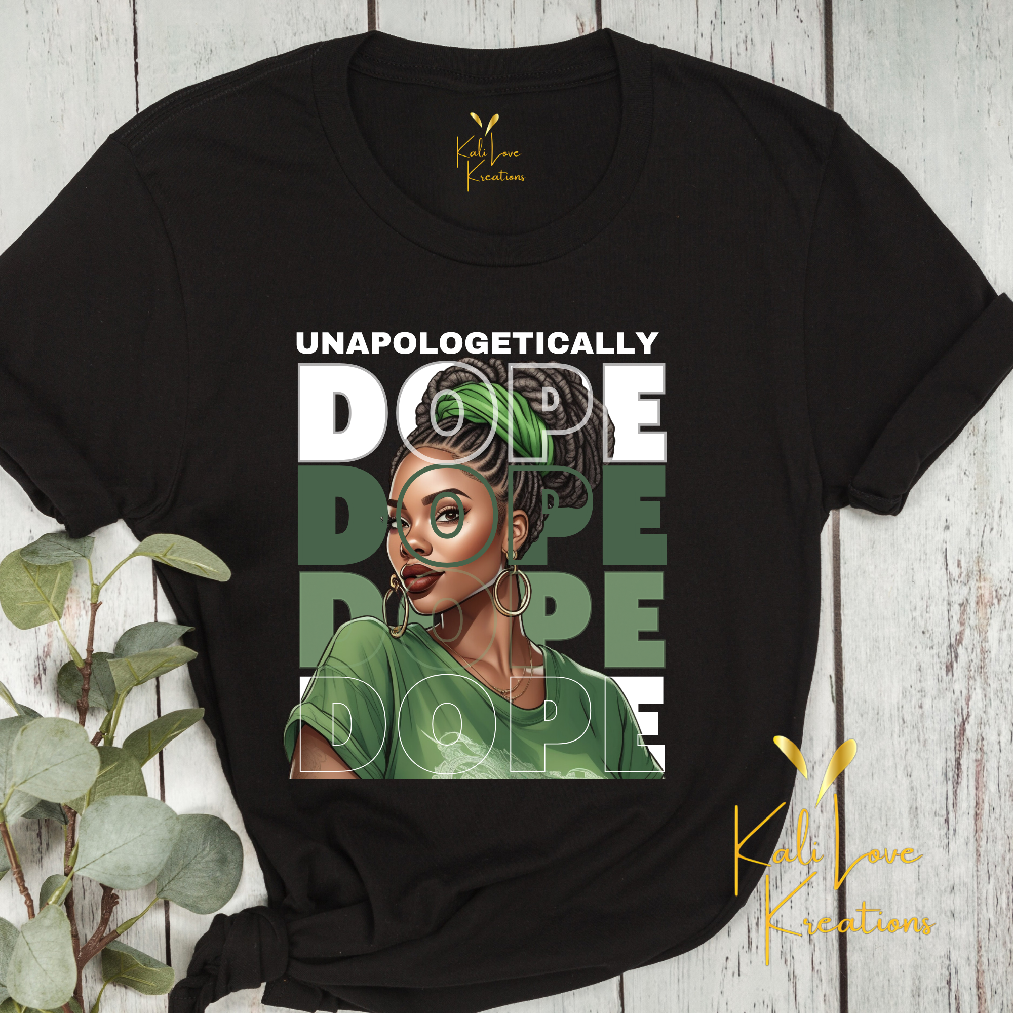 Unapologetically Dope Unisex Softstyle Cotton T-Shirt (Green)