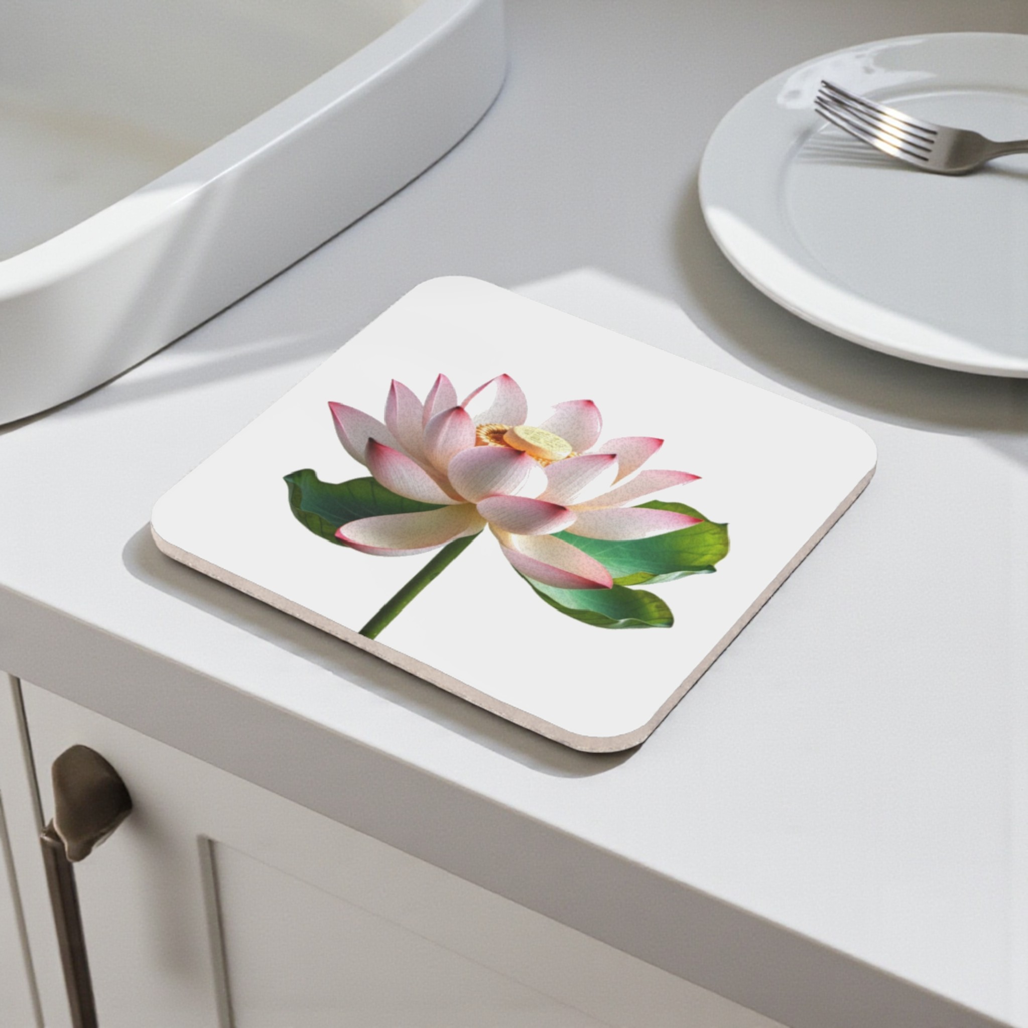 Calm Bloom Cork Back Coaster