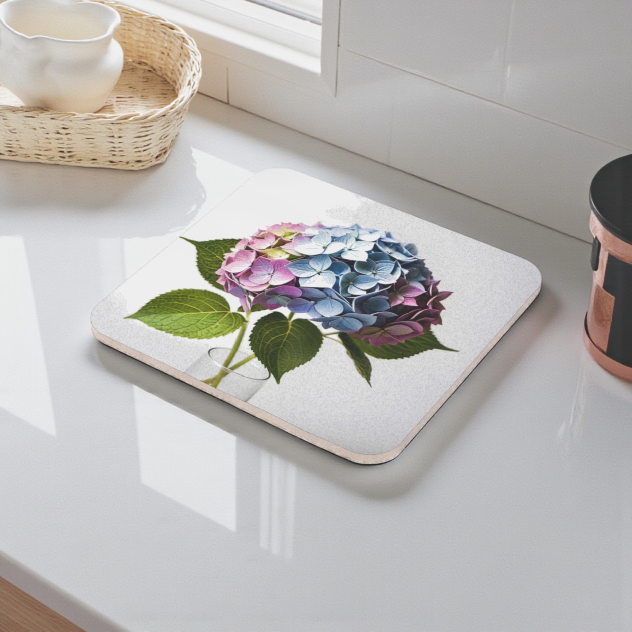 Delicate Pastel Floral Cork Coaster Set