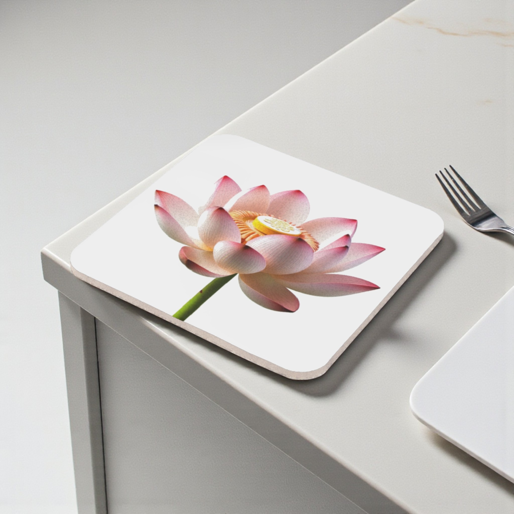 Radiant Lotus  Cork Back Coaster