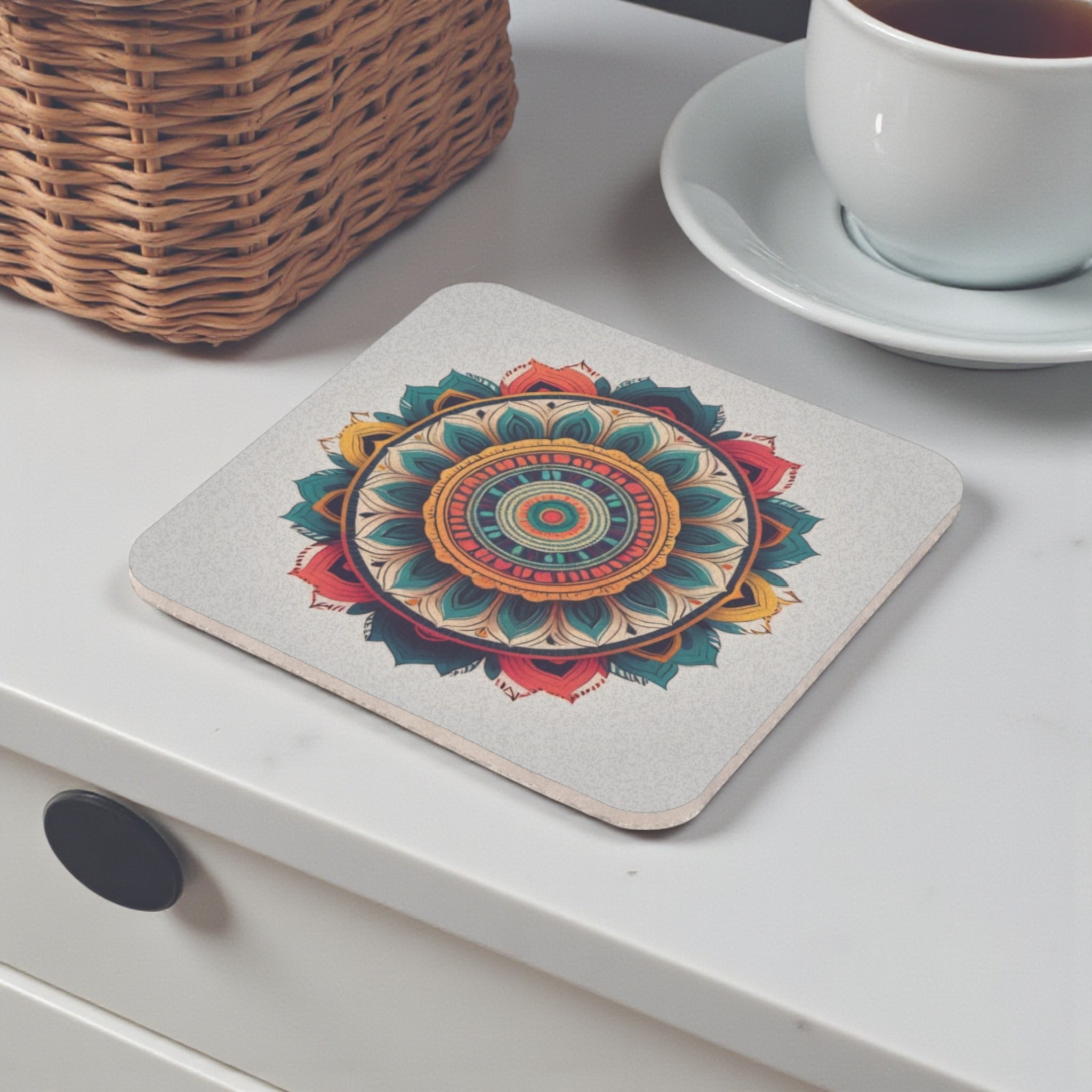 Exotic Mandala Cork Back Coaster