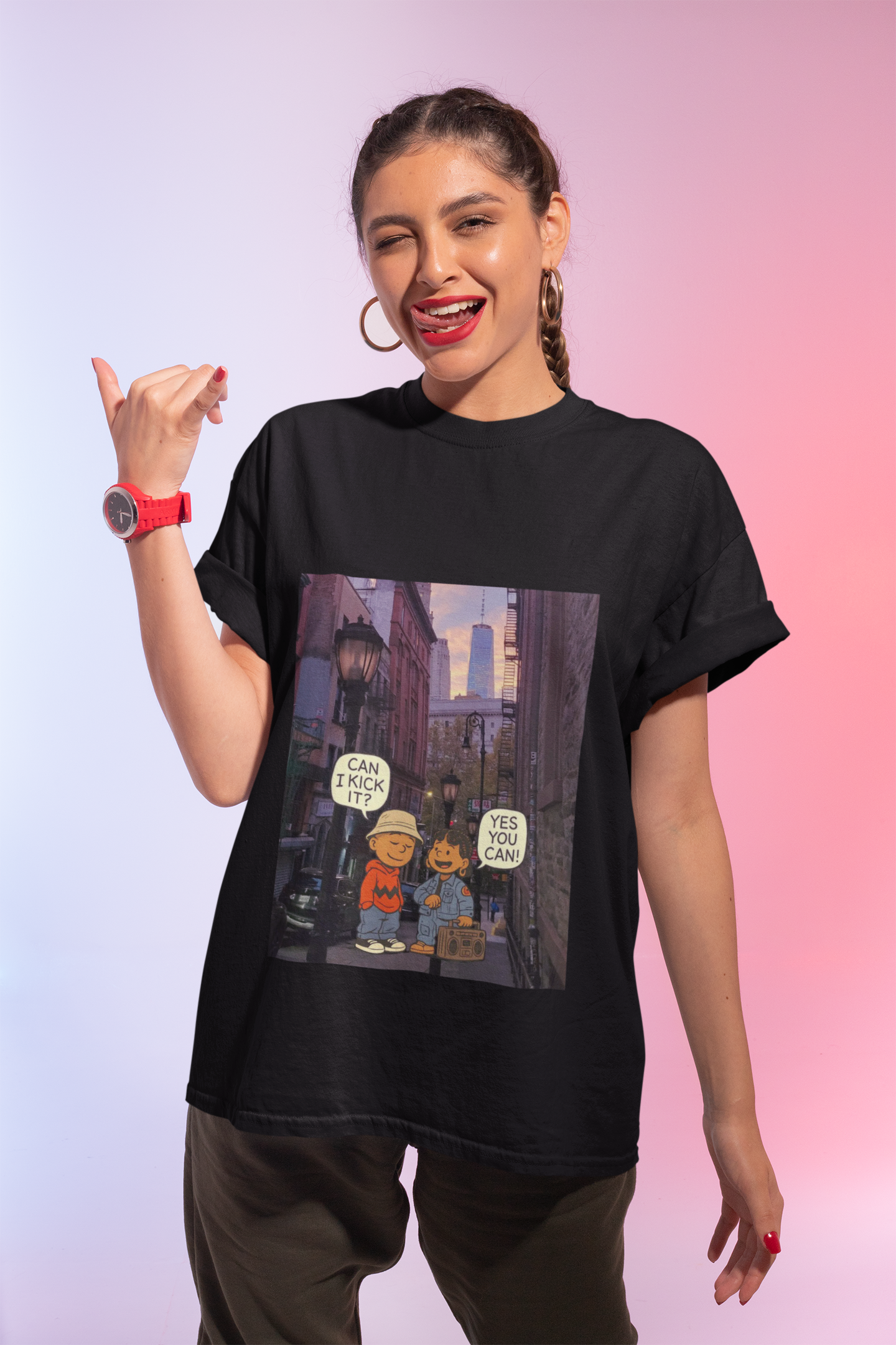Hip Hop Cartoon Urban NYC T-Shirt product thumbnail image