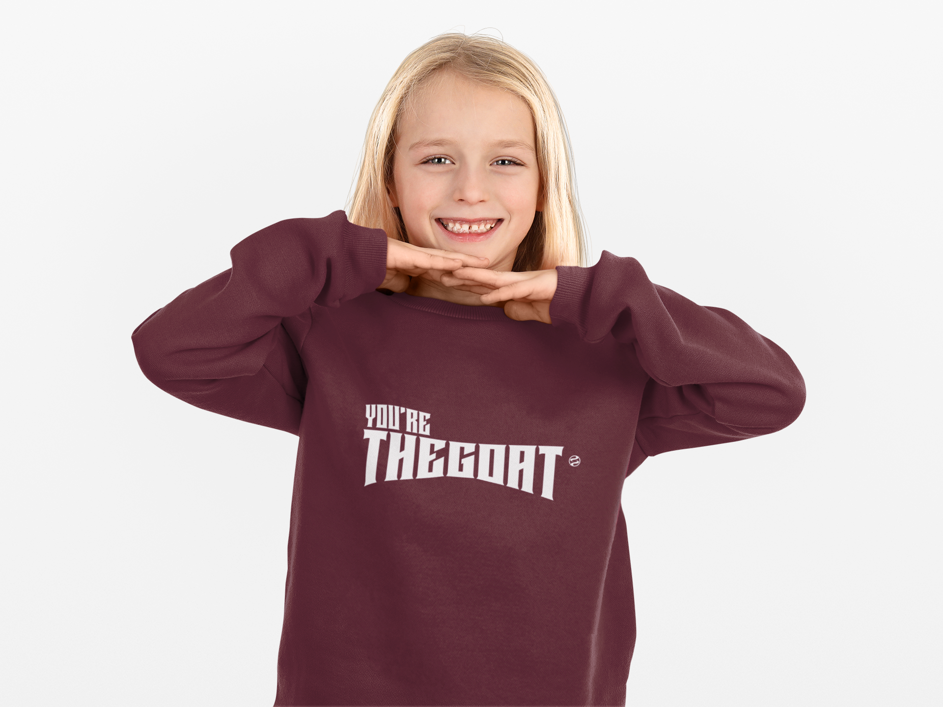 You're the G.O.A.T. Youth Crewneck Sweatshirt product thumbnail image You're the G.O.A.T. Youth Crewneck Sweatshirt product thumbnail image