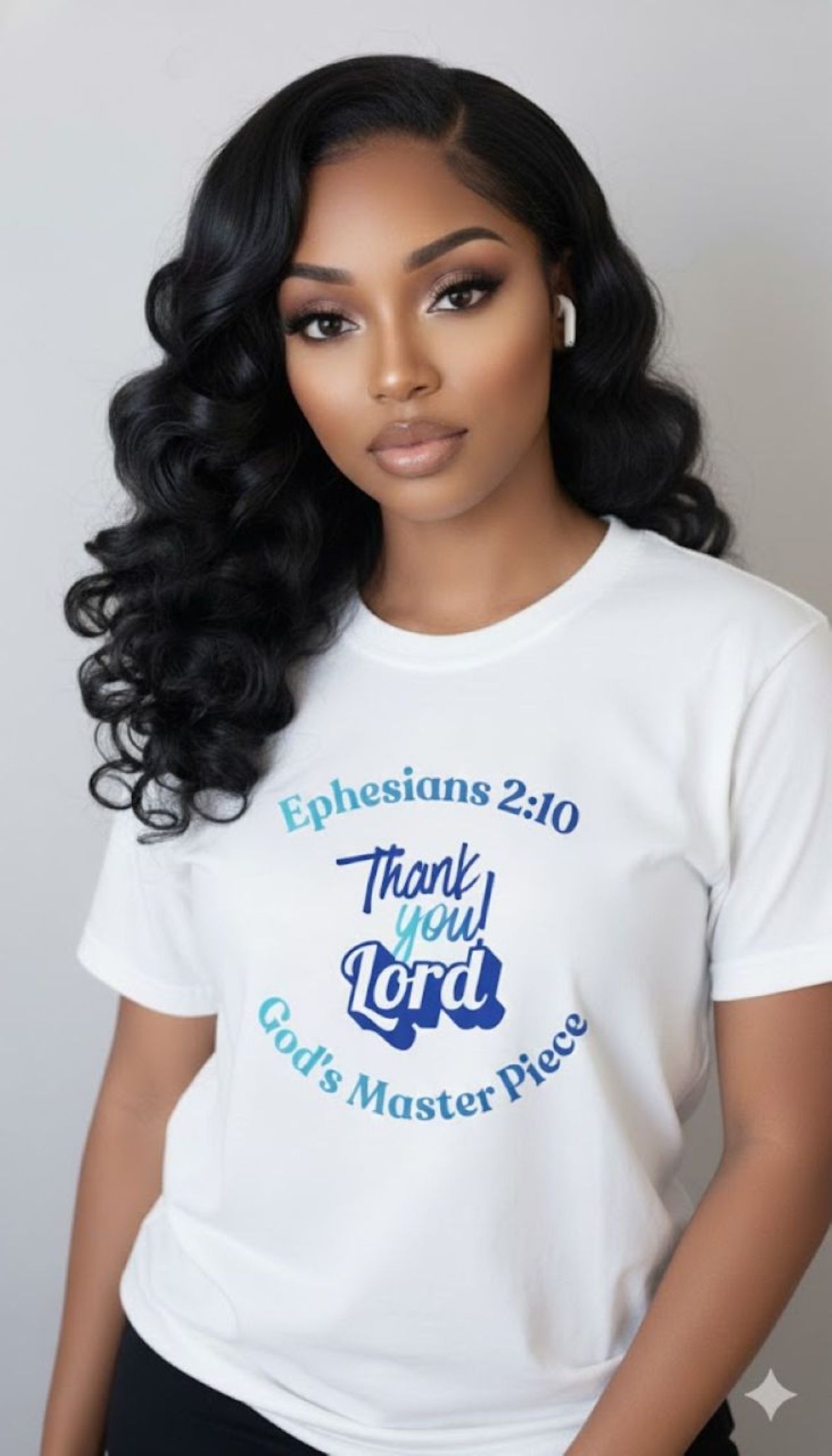 Ephesians 2:10 Bold Faith Christian T-Shirt | Thank You Lord Tee | God’s Masterpiece Unisex Scripture Shirt | Faith Over Fear Apparel