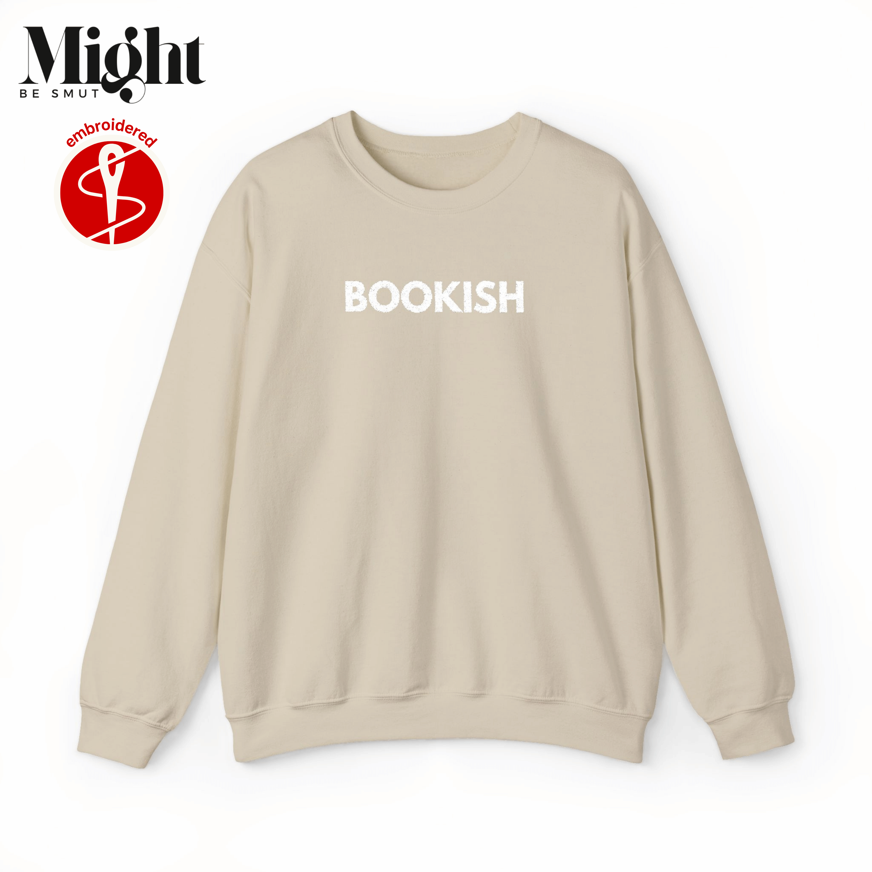Embroidered Bookish Crewneck Sweatshirt Embroidered Bookish Crewneck Sweatshirt