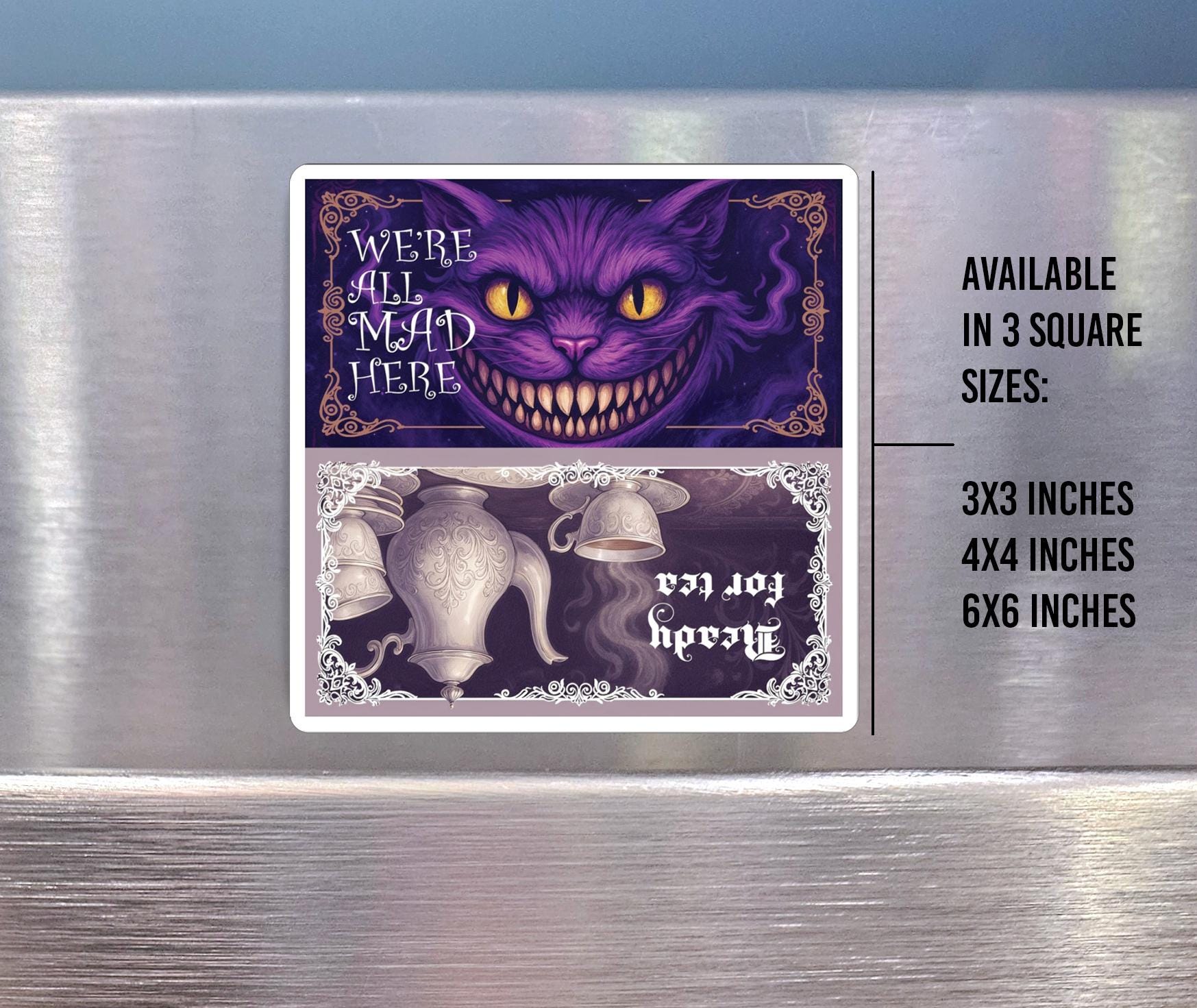 Ready for Tea or We're All Mad Here | Reversible Wonderland Magnet product thumbnail image