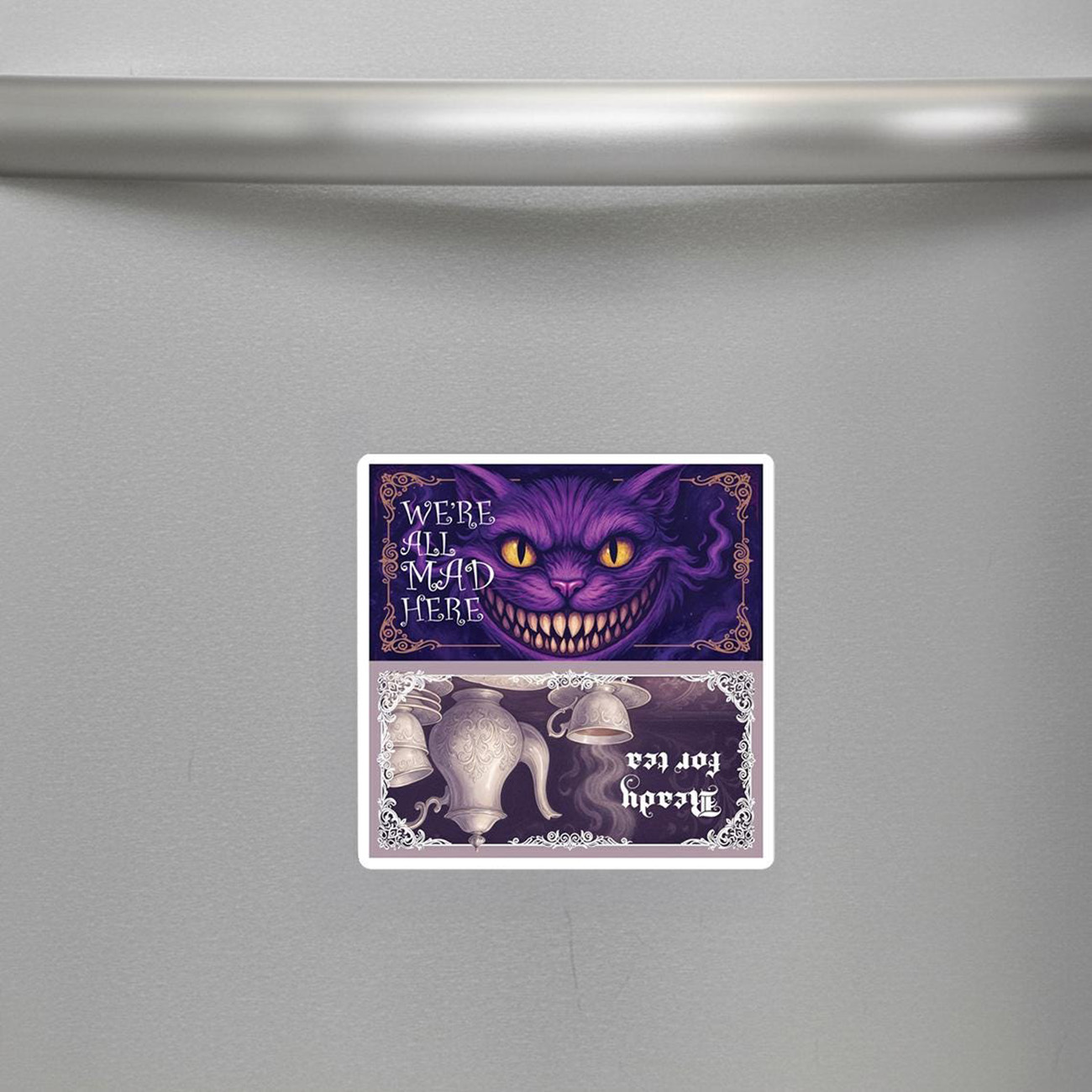 Ready for Tea or We're All Mad Here | Reversible Wonderland Magnet product thumbnail image