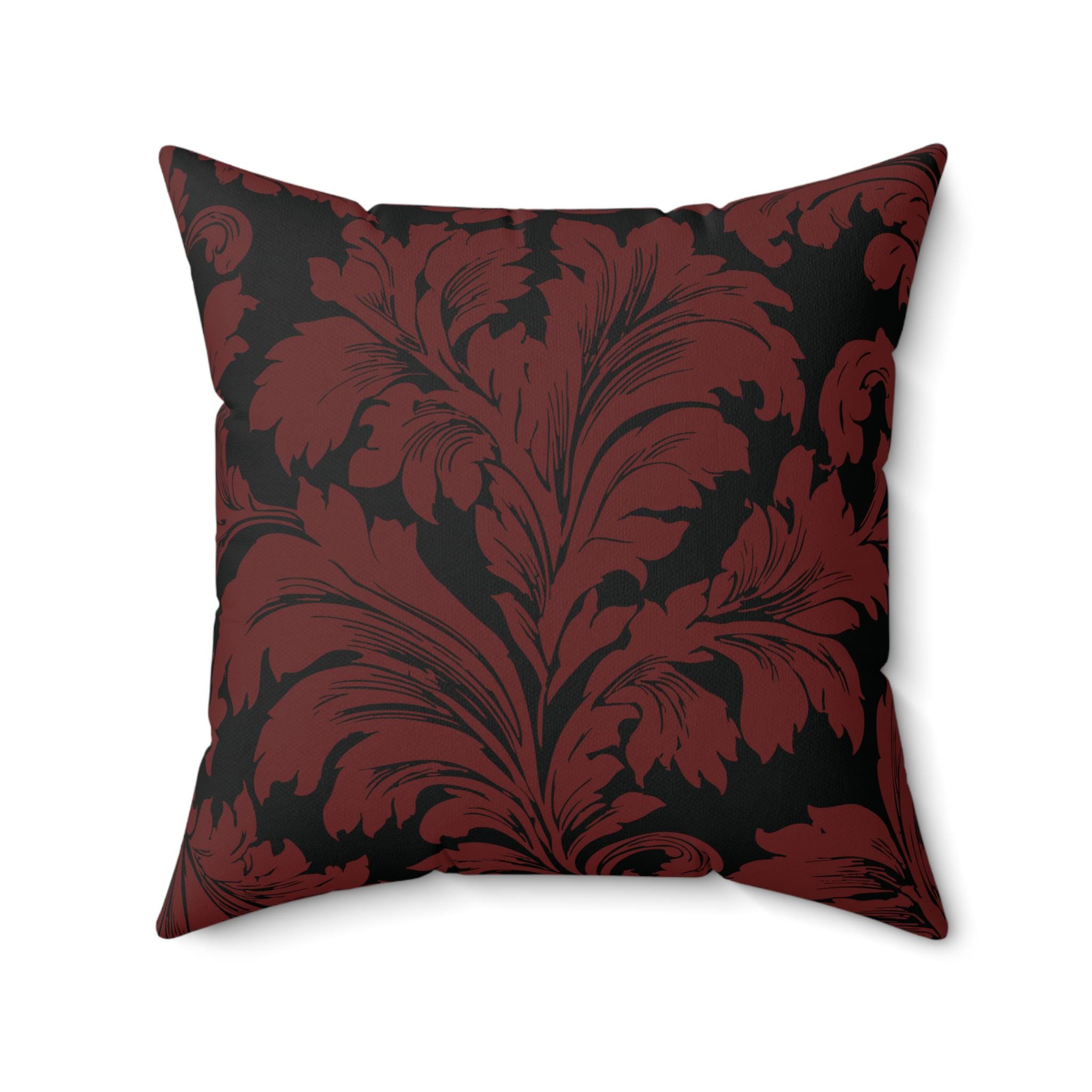Velvet Shadows Red and Black Accent Pillow product thumbnail image
