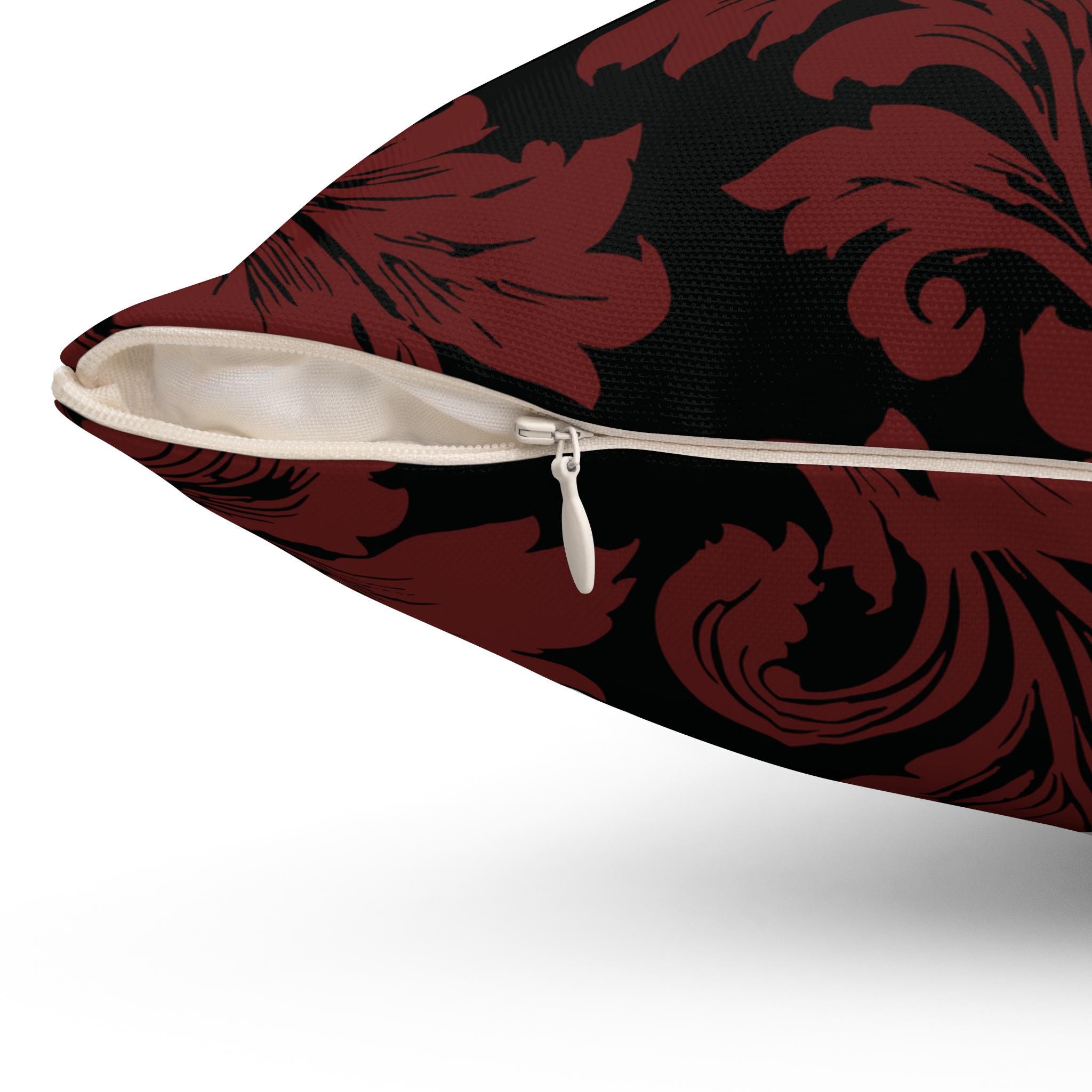 Velvet Shadows Red and Black Accent Pillow product thumbnail image