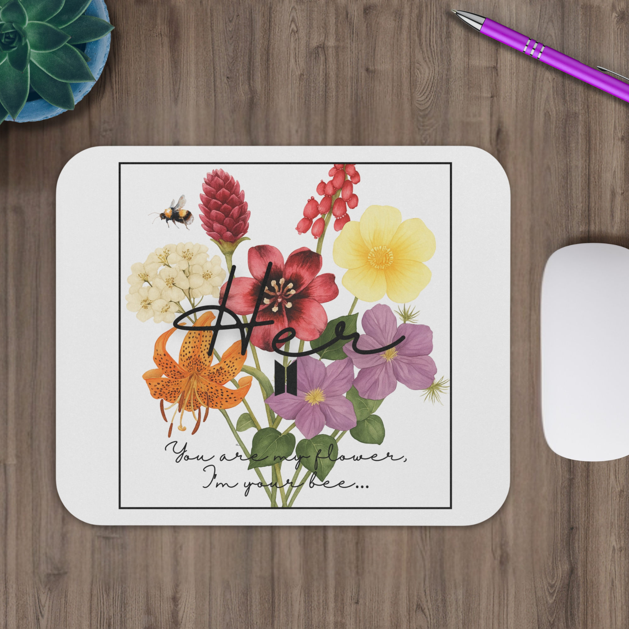 OT7 Birthflower Mousepad product thumbnail image OT7 Birthflower Mousepad product thumbnail image