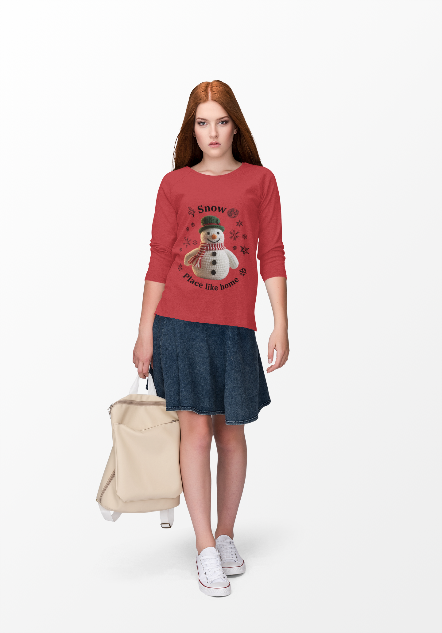 Snow Place Like Home Sweatshirt — Cozy Snowman Christmas Crewneck product thumbnail image Snow Place Like Home Sweatshirt — Cozy Snowman Christmas Crewneck product thumbnail image