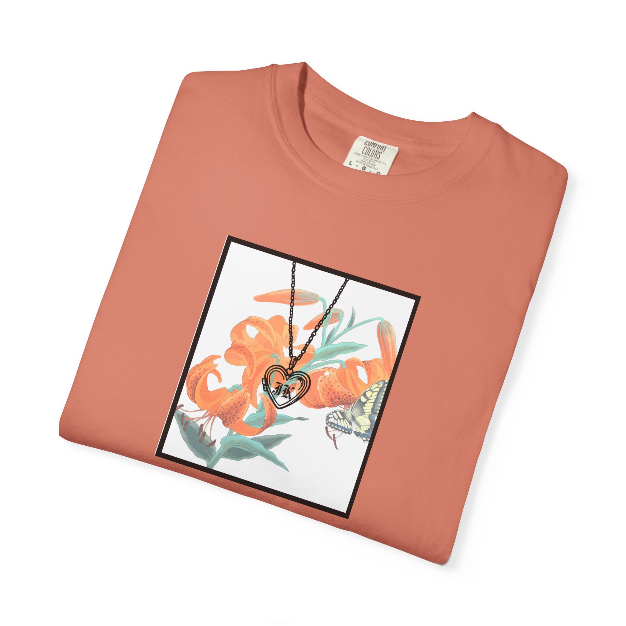 Birthflower Tiger Lily Shirt Floral Locket Shirt product thumbnail image Birthflower Tiger Lily Shirt Floral Locket Shirt product thumbnail image