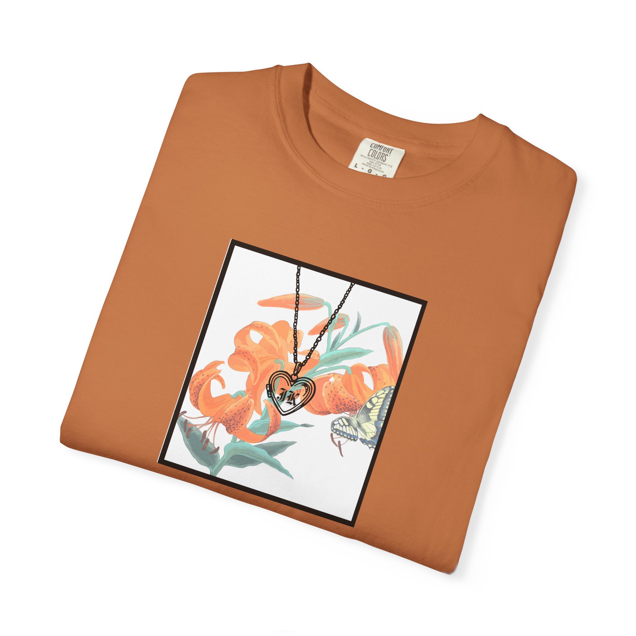 Birthflower Tiger Lily Shirt Floral Locket Shirt product thumbnail image