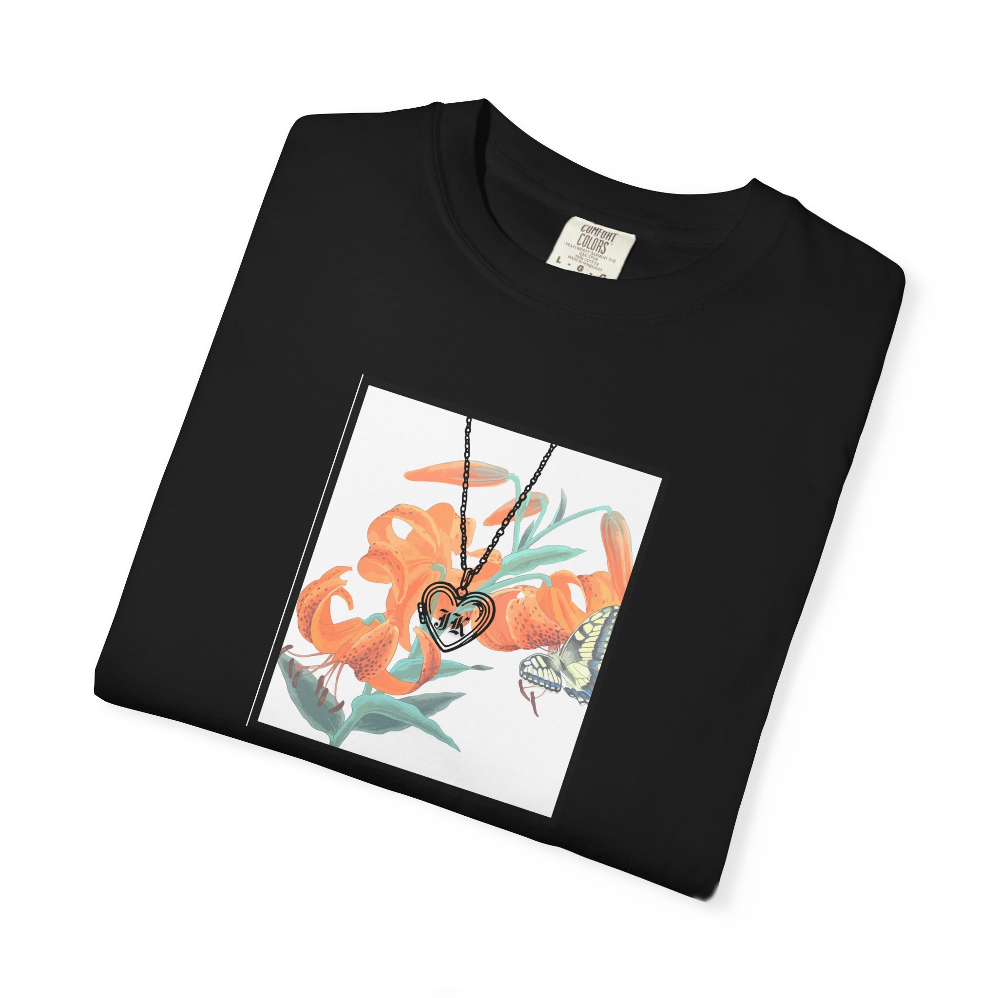 Birthflower Tiger Lily Shirt Floral Locket Shirt product thumbnail image Birthflower Tiger Lily Shirt Floral Locket Shirt product thumbnail image