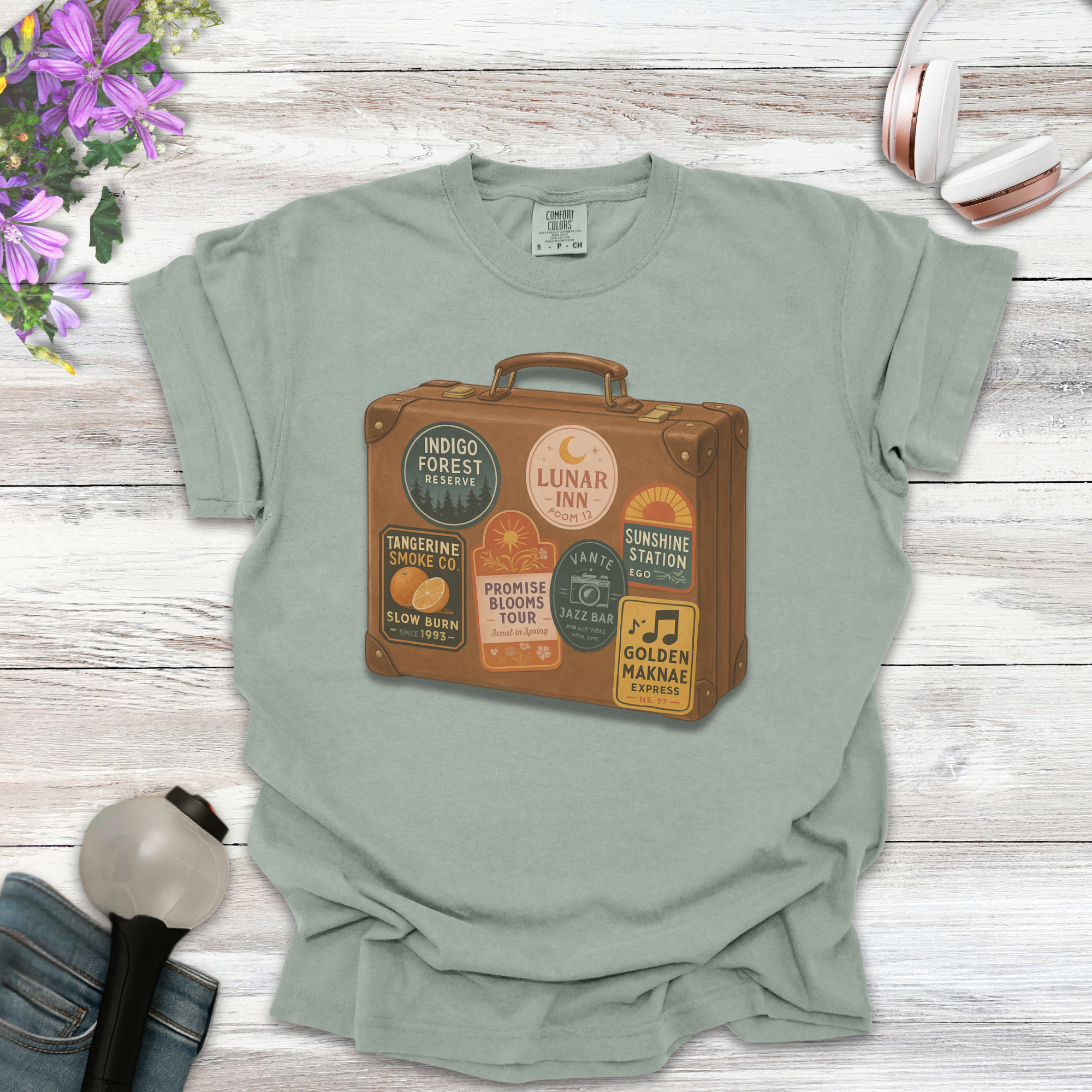 OT7 Luggage Sticker Shirt product thumbnail image OT7 Luggage Sticker Shirt product thumbnail image