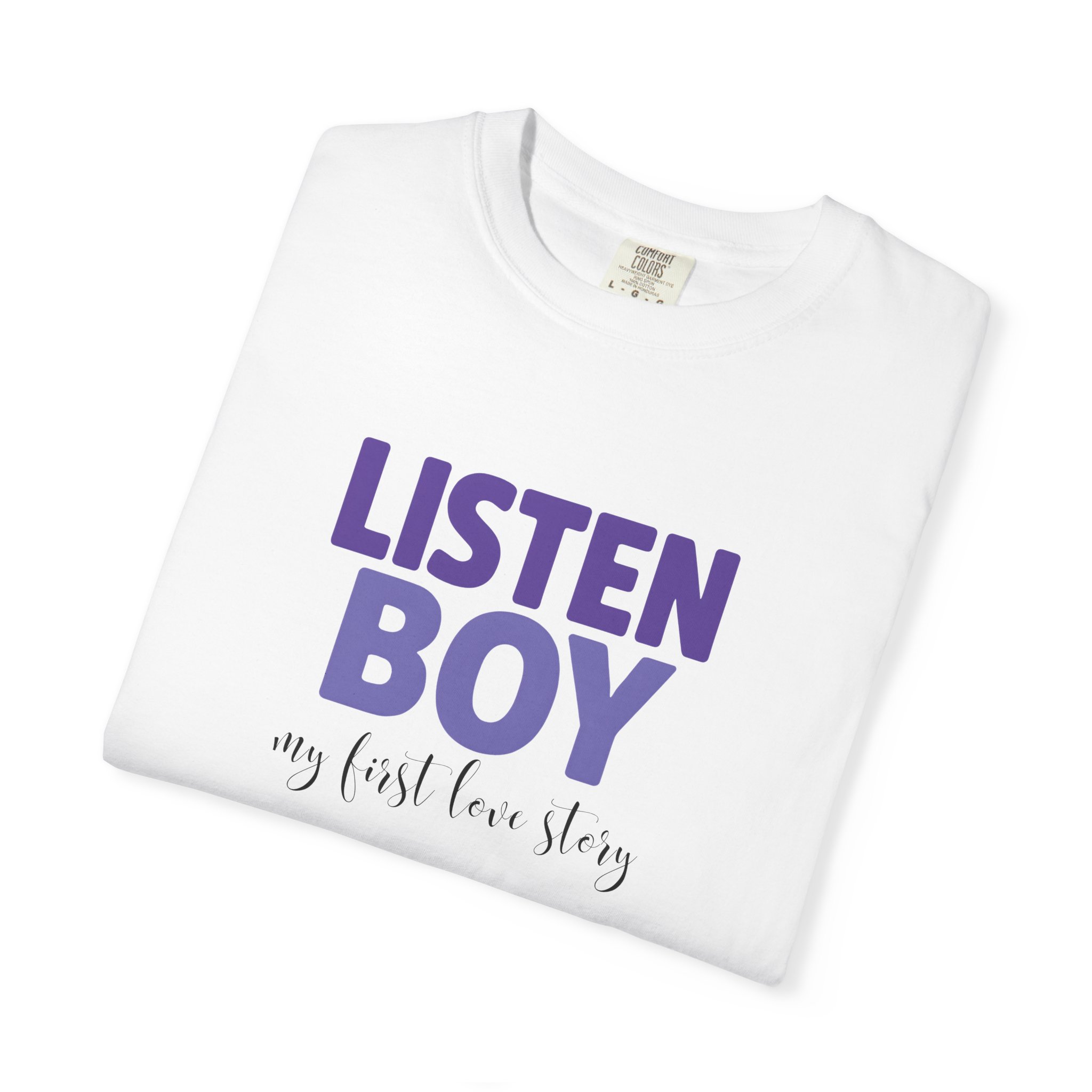 Listen Boy - My First Love Story Tee product thumbnail image