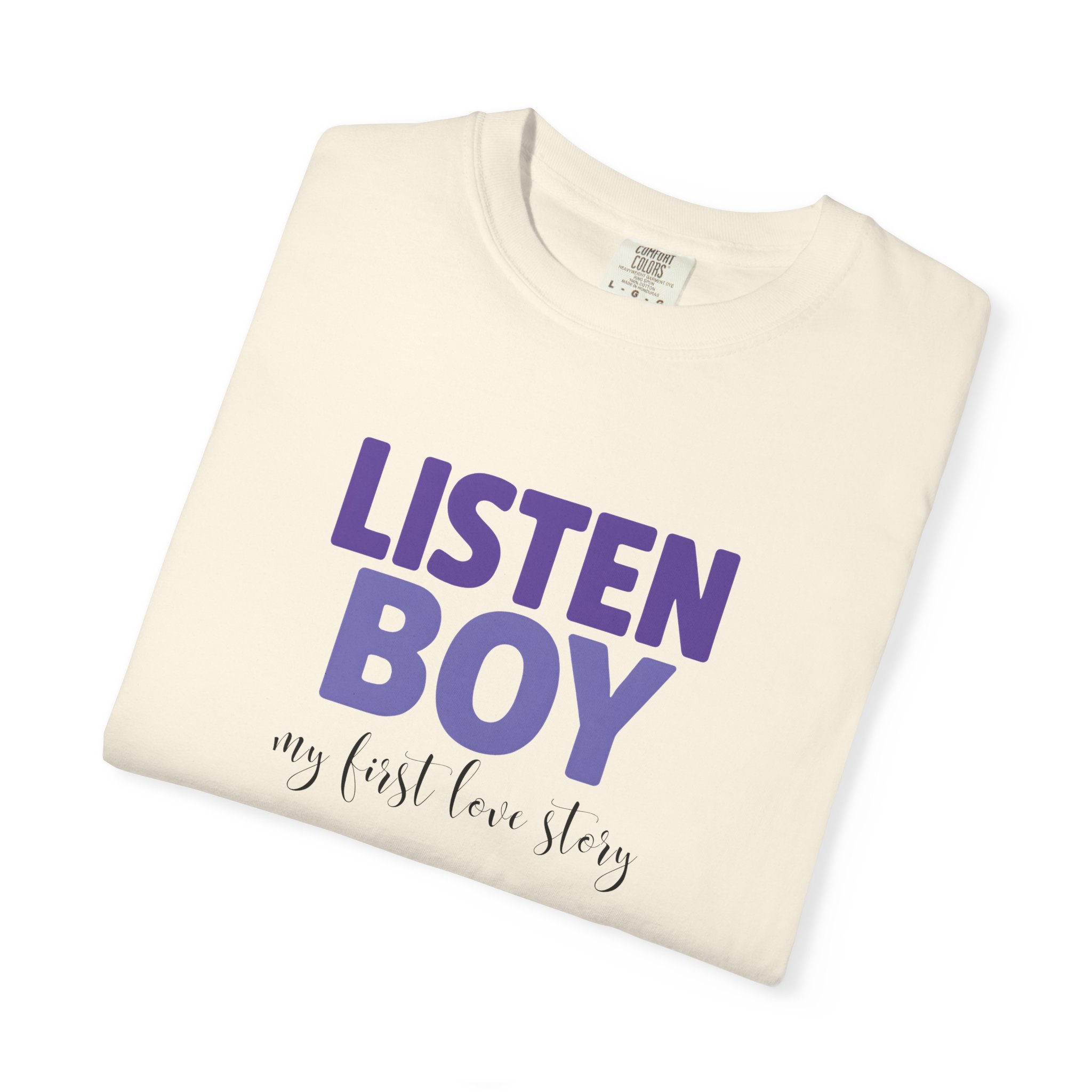 Listen Boy - My First Love Story Tee product thumbnail image