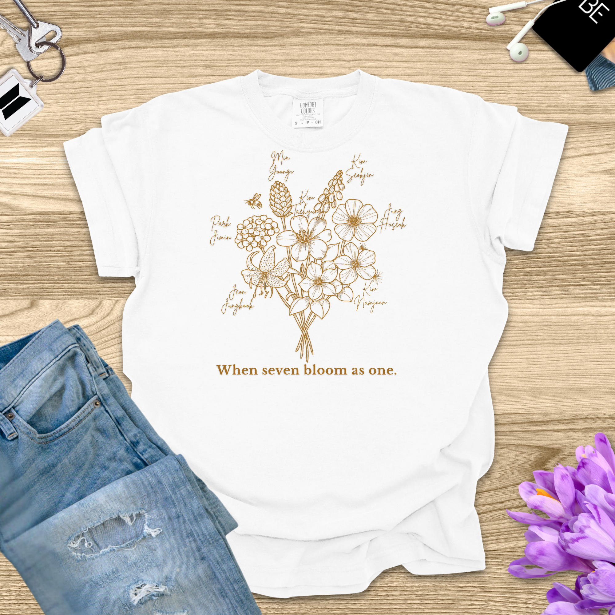 OT7 Birth Flower "When Seven Bloom As One" Shirt OT7 Birth Flower "When Seven Bloom As One" Shirt