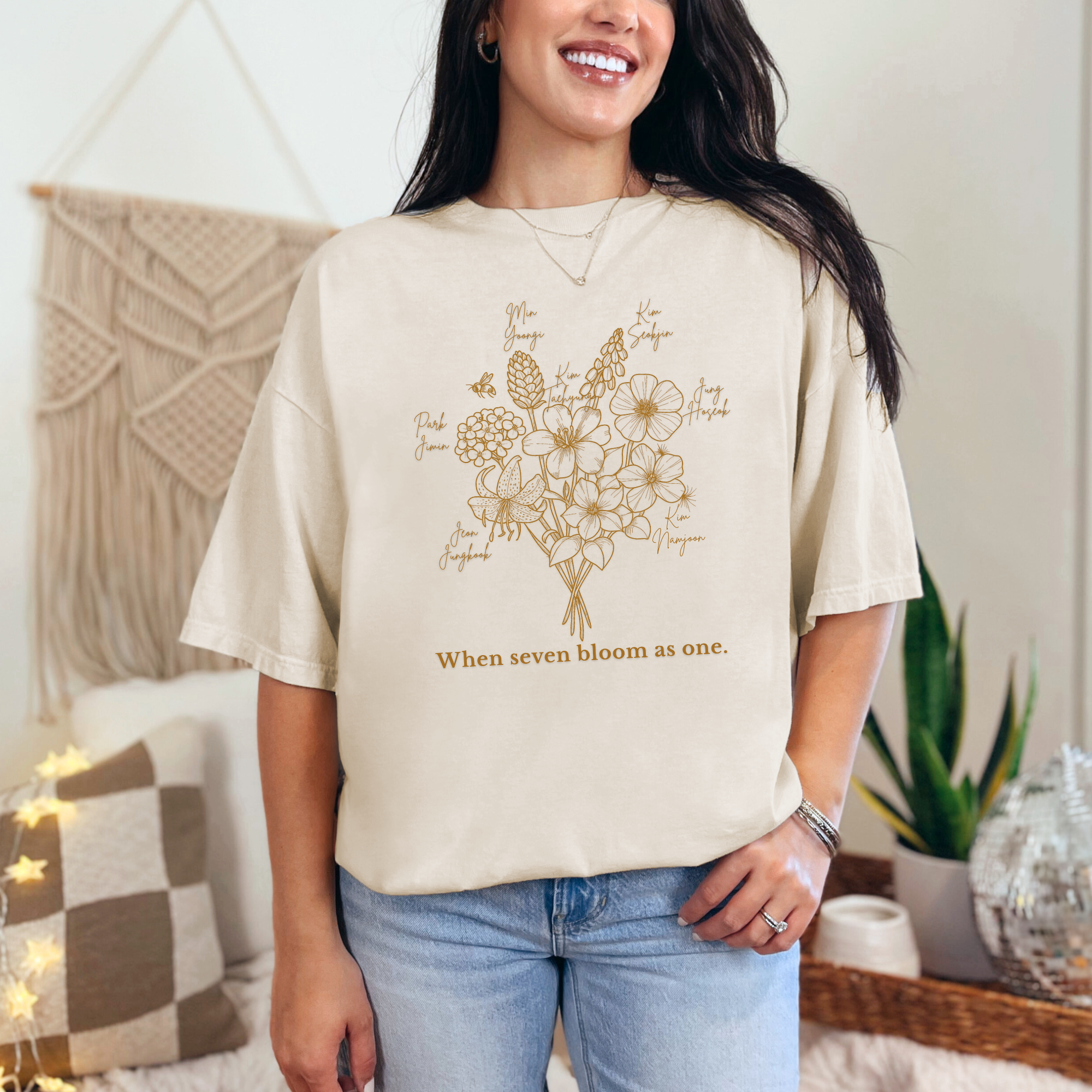 OT7 Birth Flower "When Seven Bloom As One" Shirt product thumbnail image