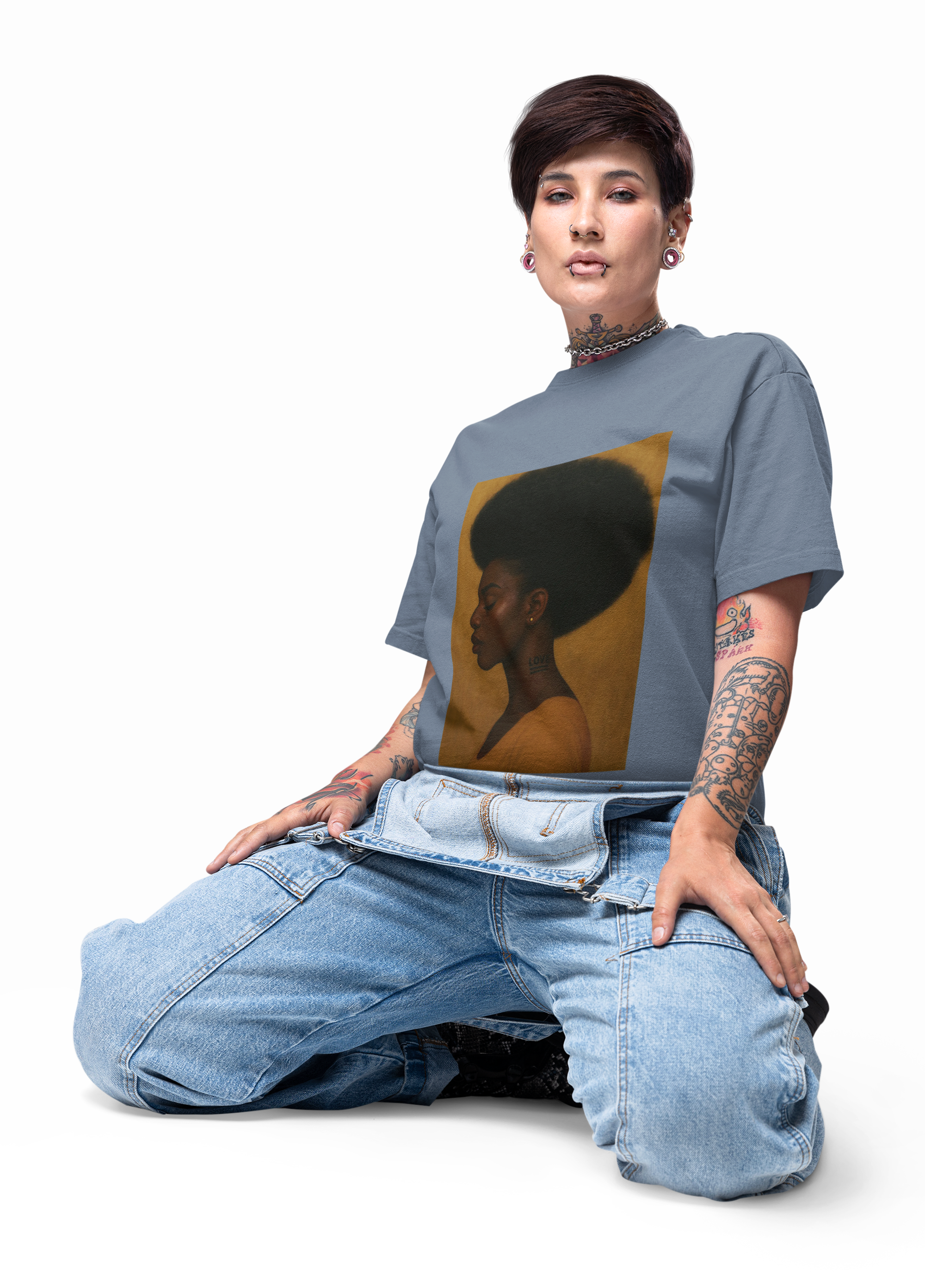 Unisex “Love In Silence – Calm Resilience” T-Shirt | Afro Art Design by Mr. Bee Melodies | Brooklyn 2 Ohio Apparel product thumbnail image Unisex “Love In Silence – Calm Resilience” T-Shirt | Afro Art Design by Mr. Bee Melodies | Brooklyn 2 Ohio Apparel product thumbnail image