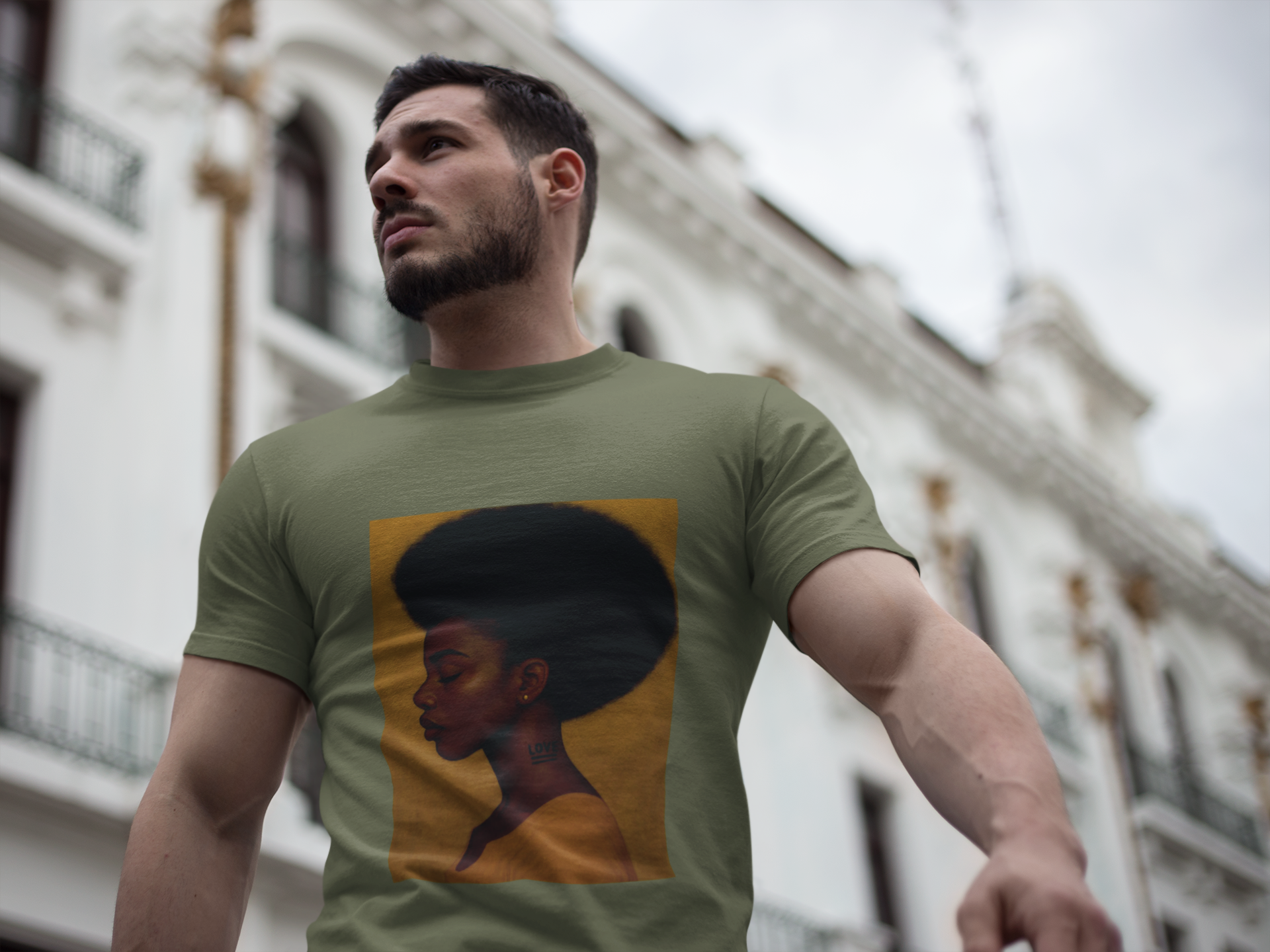 Unisex “Love In Silence – Calm Resilience” T-Shirt | Afro Art Design by Mr. Bee Melodies | Brooklyn 2 Ohio Apparel product thumbnail image