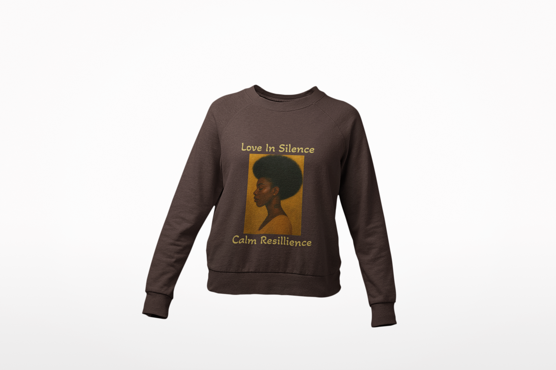 Unisex “Love In Silence – Calm Resilience” Crewneck Sweatshirt | Afro Art Design by Mr. Bee Melodies | Brooklyn 2 Ohio Apparel product thumbnail image Unisex “Love In Silence – Calm Resilience” Crewneck Sweatshirt | Afro Art Design by Mr. Bee Melodies | Brooklyn 2 Ohio Apparel product thumbnail image