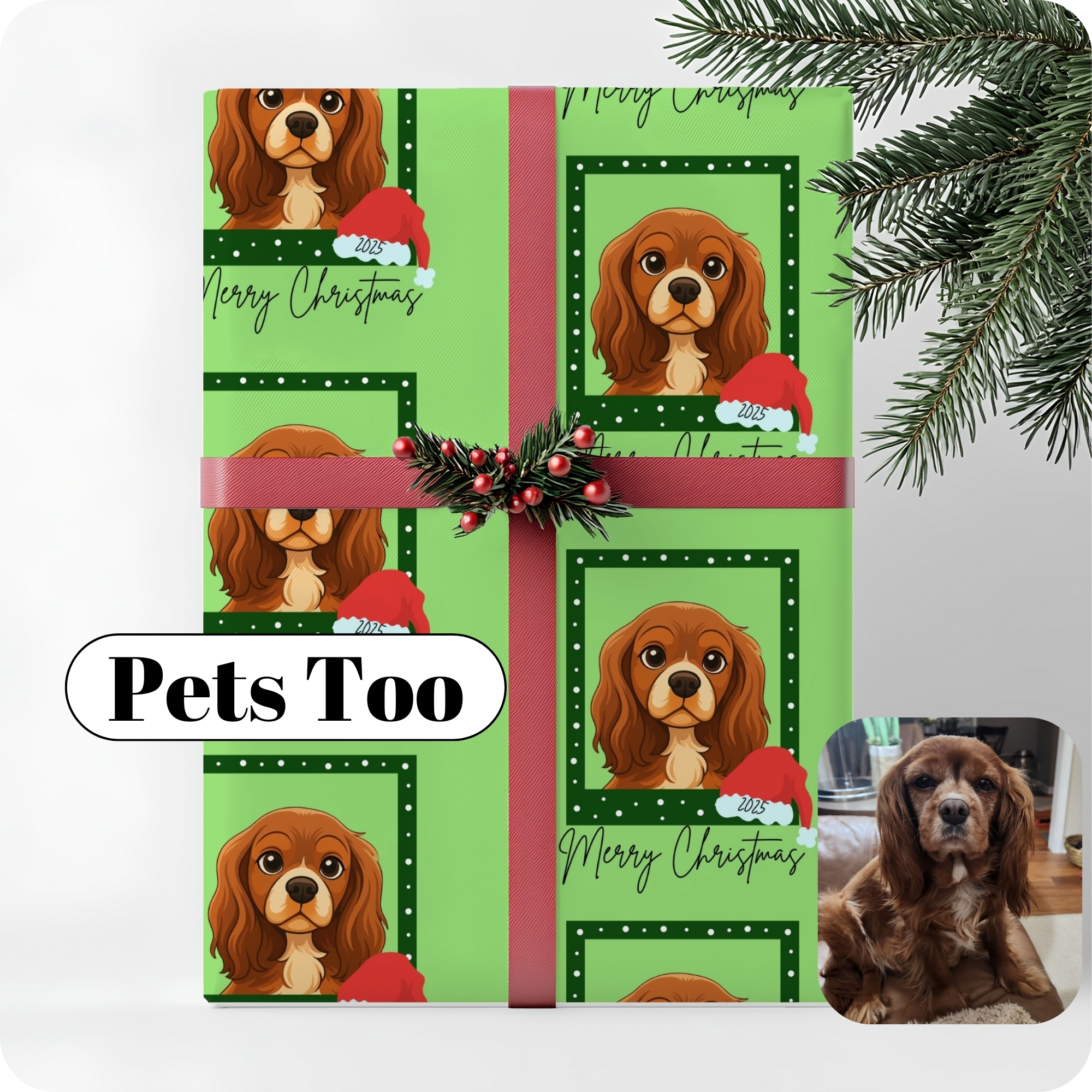 Custom Photo Christmas Wrapping Paper — 'Merry Christmas' Personalized Holiday Gift Wrap 2025 Christmas product thumbnail image Custom Photo Christmas Wrapping Paper — 'Merry Christmas' Personalized Holiday Gift Wrap 2025 Christmas product thumbnail image