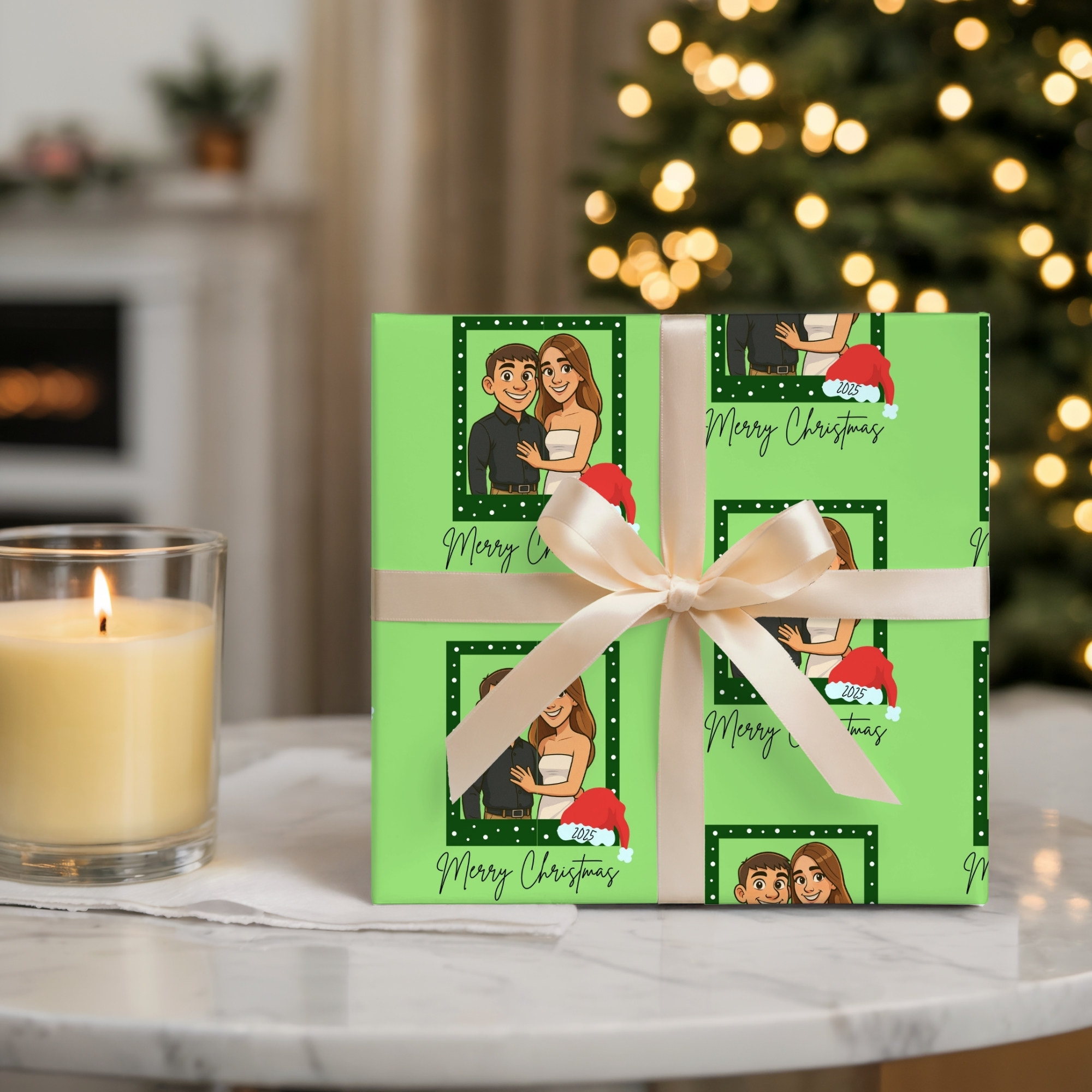 Custom Photo Christmas Wrapping Paper — 'Merry Christmas' Personalized Holiday Gift Wrap 2025 Christmas product thumbnail image Custom Photo Christmas Wrapping Paper — 'Merry Christmas' Personalized Holiday Gift Wrap 2025 Christmas product thumbnail image