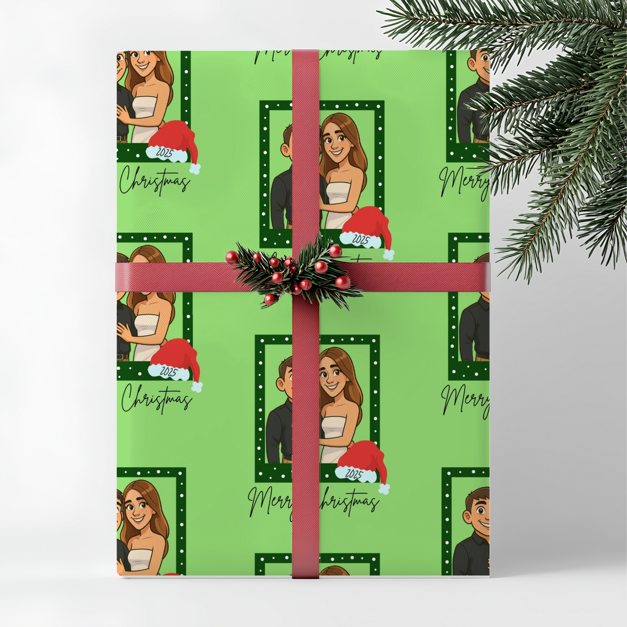 Custom Photo Christmas Wrapping Paper — 'Merry Christmas' Personalized Holiday Gift Wrap 2025 Christmas product thumbnail image Custom Photo Christmas Wrapping Paper — 'Merry Christmas' Personalized Holiday Gift Wrap 2025 Christmas product thumbnail image